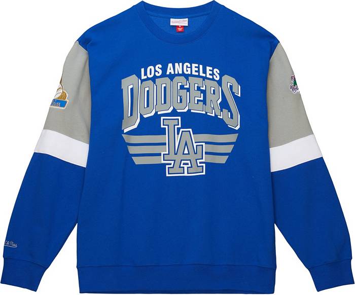 Mitchell & Ness Men's Los Angeles Dodgers Royal All Over 3.0 Crew Neck  Sweatshirt