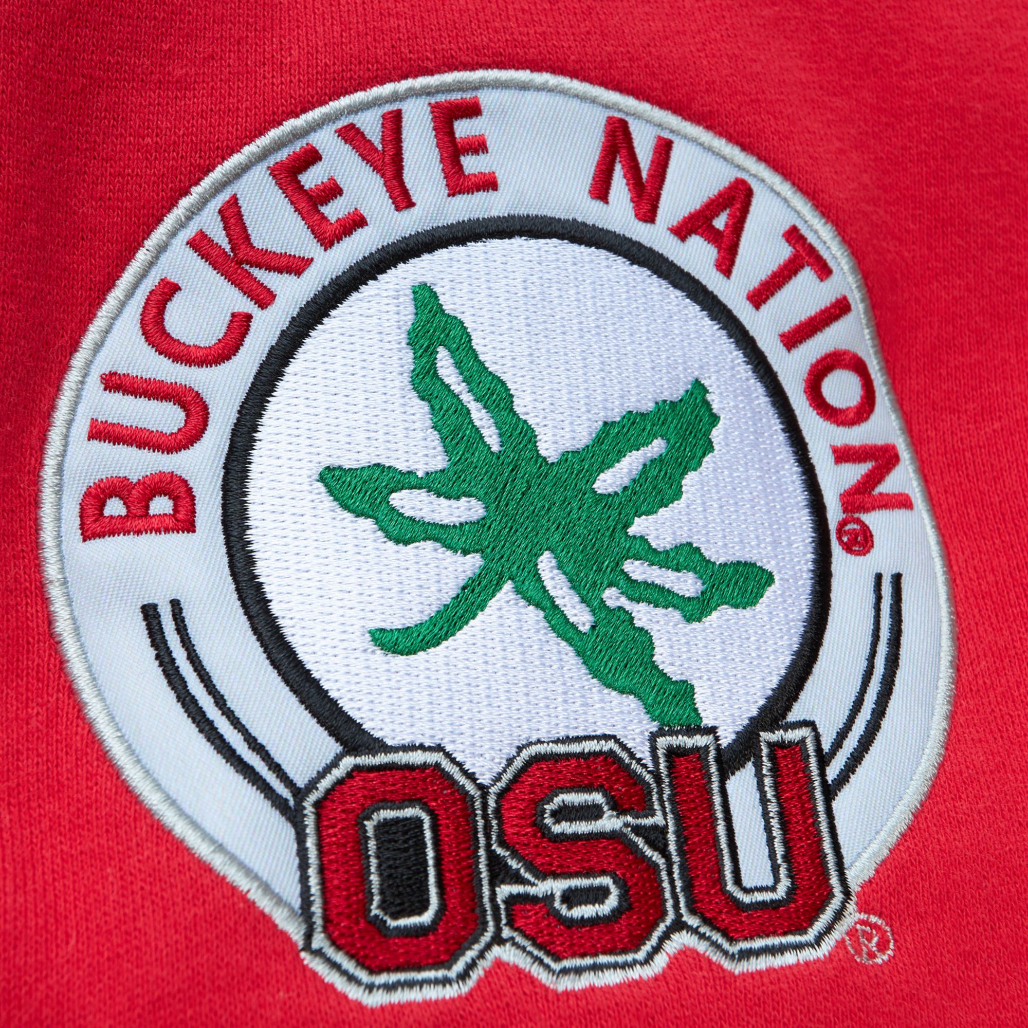 Mitchell & Ness Men's Ohio State Buckeyes All-Over Crew Neck 3.0 Pullover Sweatshirt