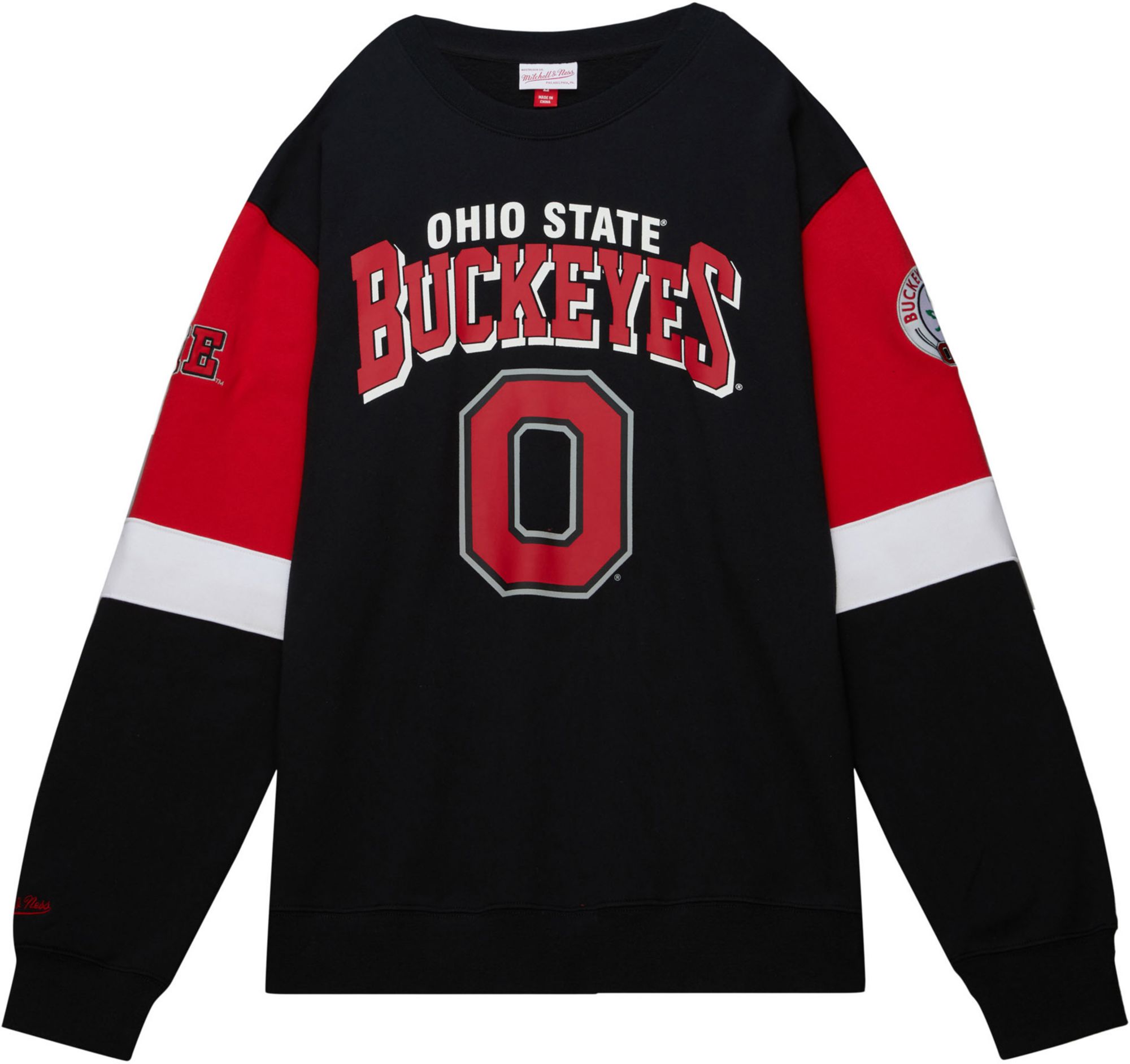 Mitchell & Ness Men's Ohio State Buckeyes All-Over Crew Neck 3.0 Pullover Sweatshirt