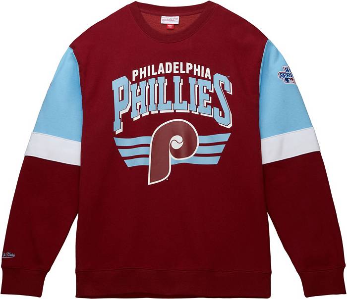 Mitchell & Ness Men's Philadelphia Phillies Red All Over 3.0 Crew Neck  Sweatshirt