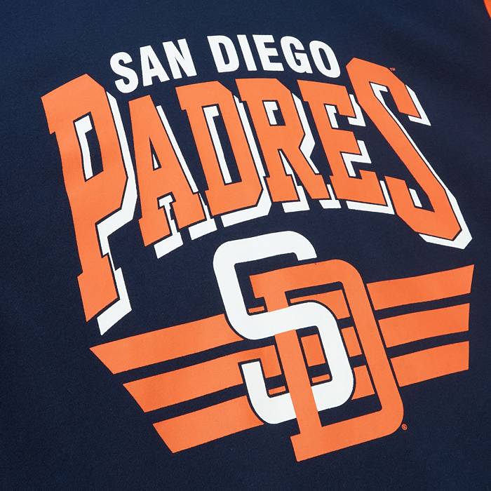 Mitchell & Ness Men's San Diego Padres Navy All Over 3.0 Crew Neck  Sweatshirt