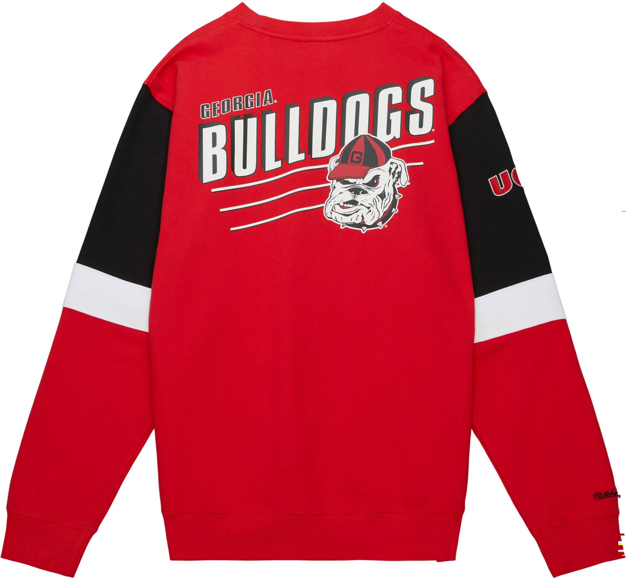 Mitchell & Ness Men's Georgia Bulldogs Red All Over 3.0 Crew Neck Sweatshirt