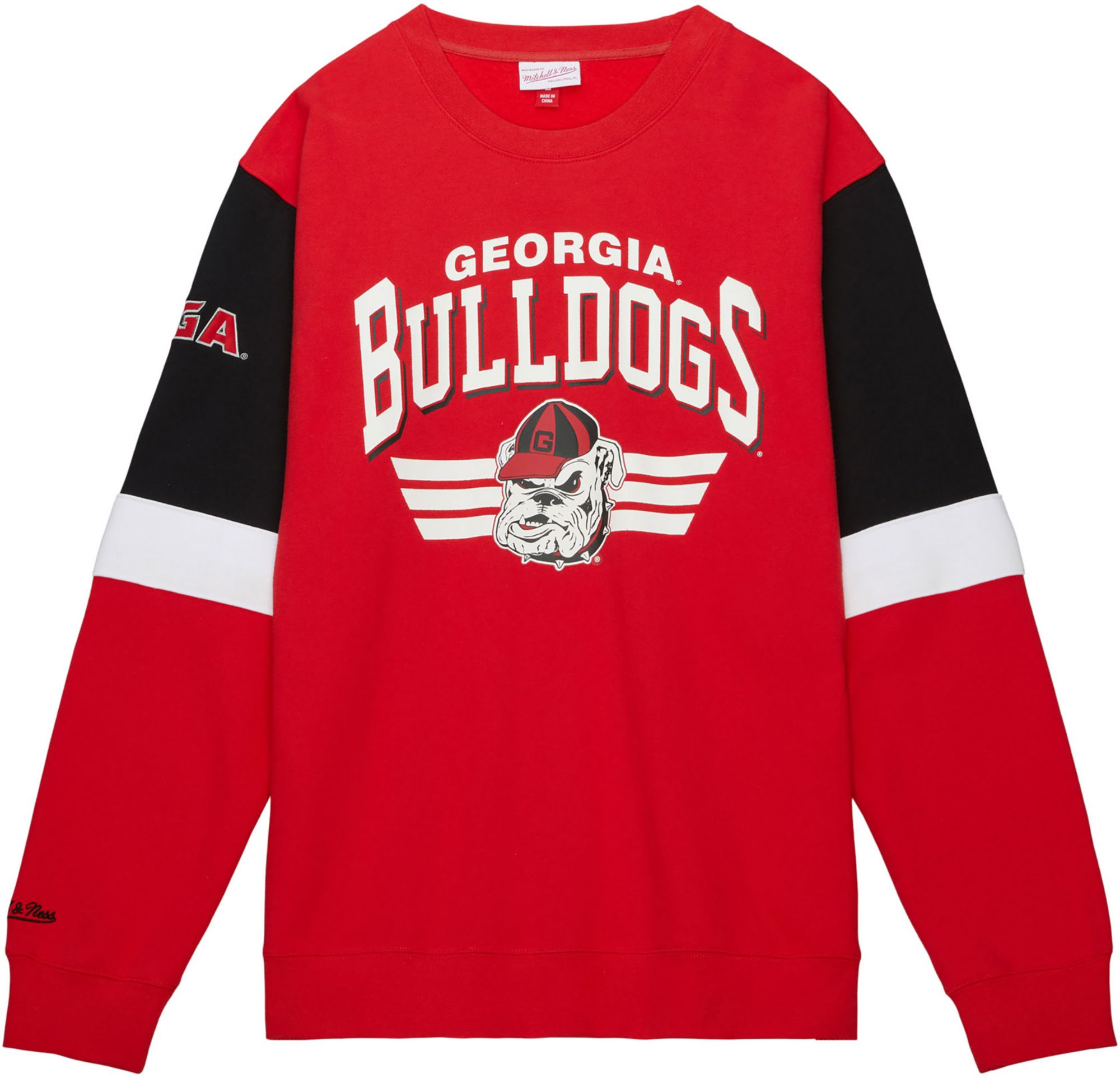 Mitchell & Ness Men's Georgia Bulldogs Red All Over 3.0 Crew Neck Sweatshirt