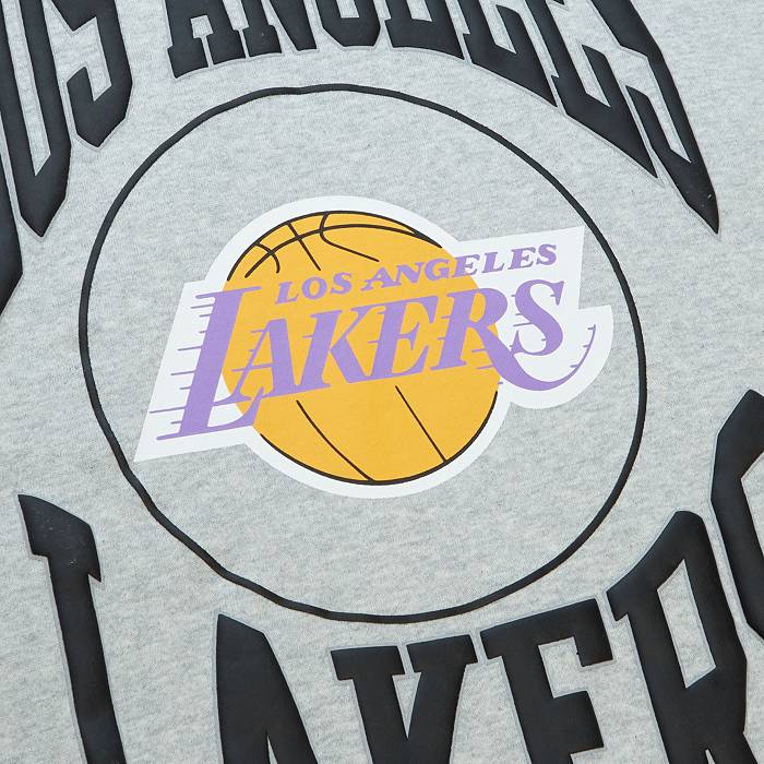 Mitchell & Ness LA Lakers Big Face Black & Purple Split Crewneck Sweatshirt