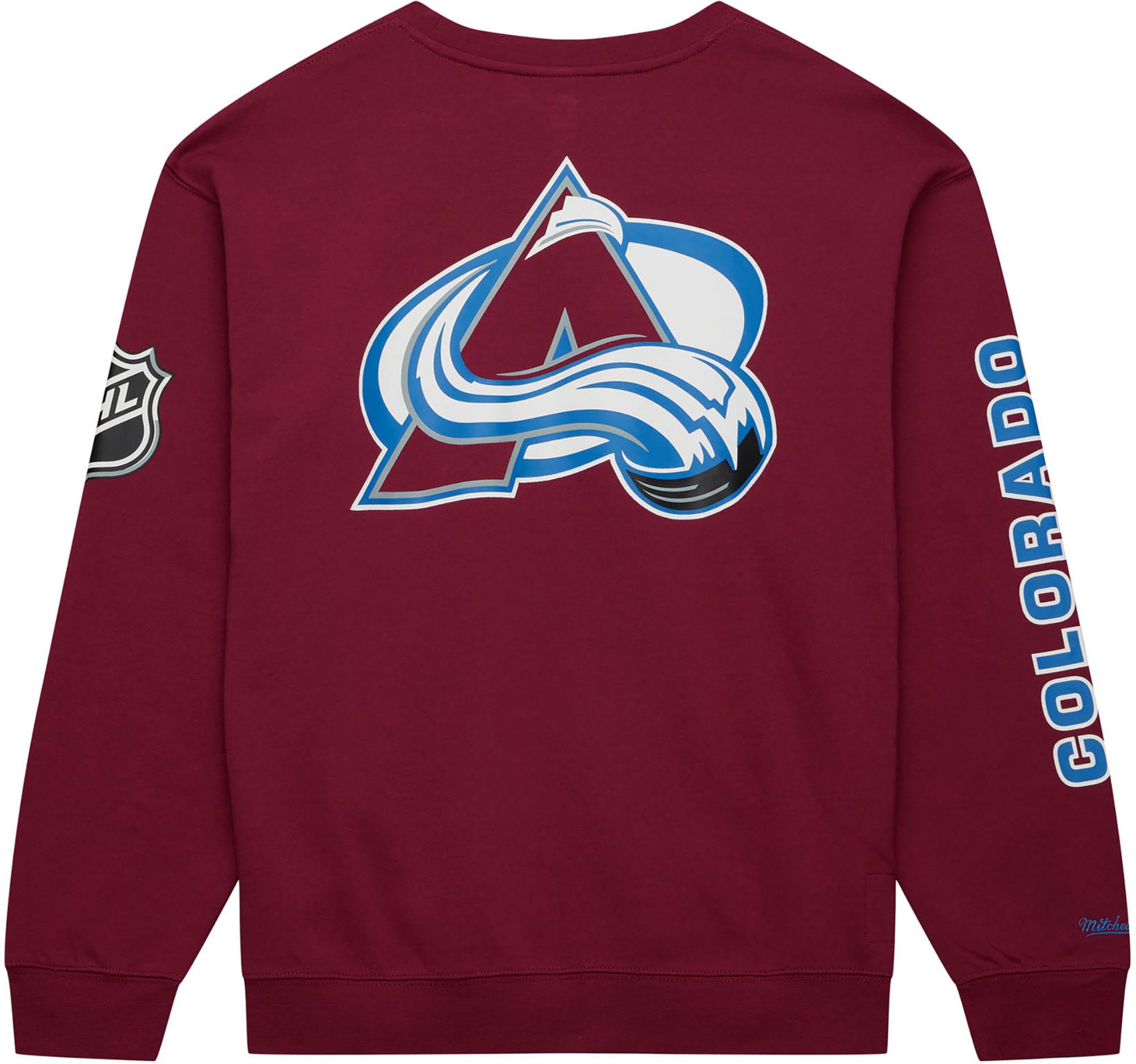Mitchell & Ness Men's Colorado Avalanche Maroon There and Back Crewneck Sweatshirt product image