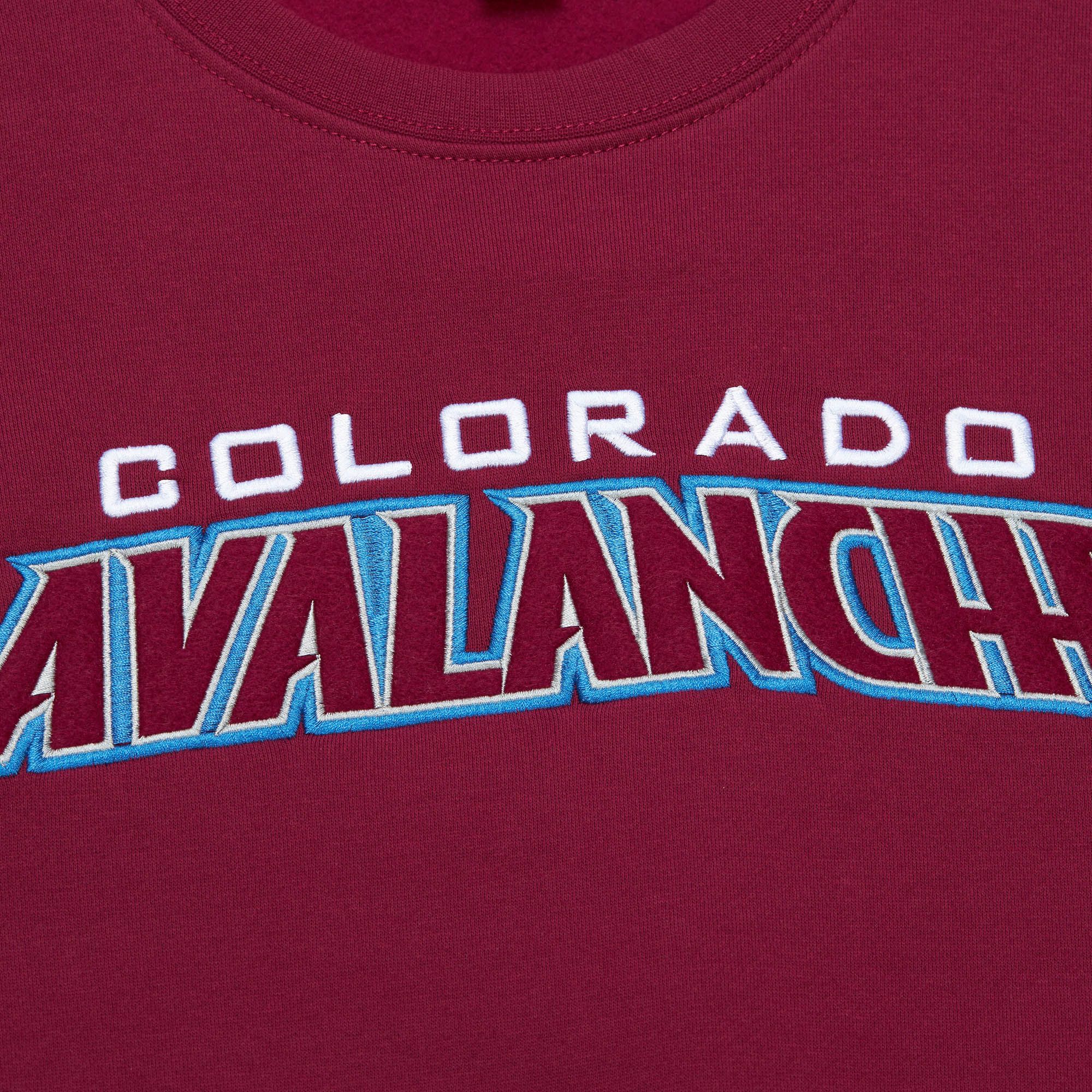 Mitchell & Ness Men's Colorado Avalanche Maroon There and Back Crewneck Sweatshirt product image