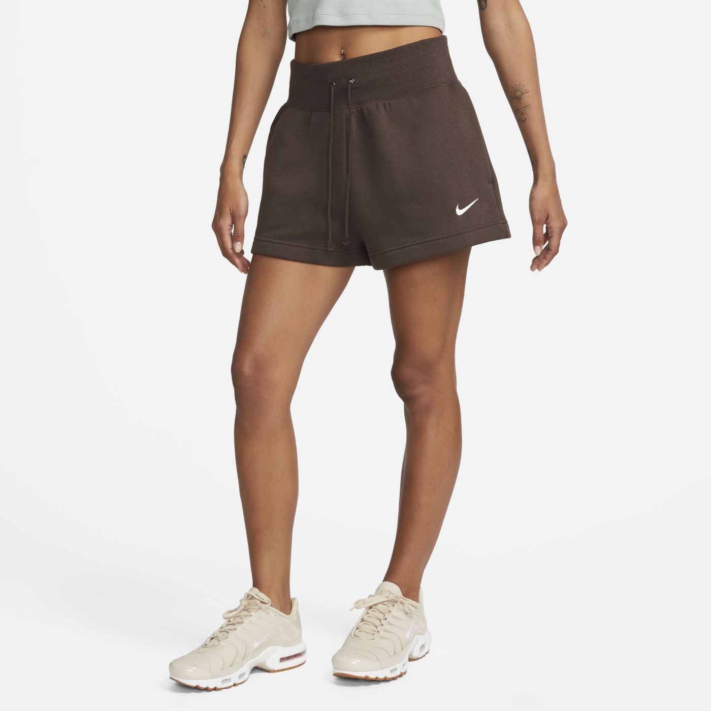 Nike Women s Sportswear Phoenix Fleece High Waisted Shorts Dick s Sporting Goods