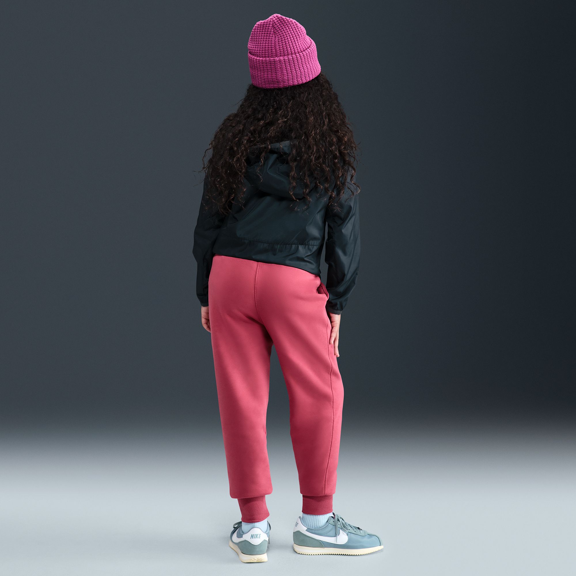 Nike Girls' Sportswear Club Fleece High-Waisted Fitted Pants product image