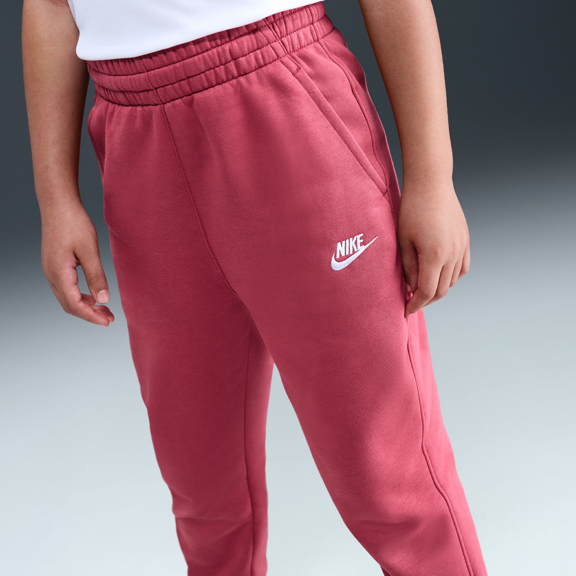 Nike Girls' Sportswear Club Fleece High-Waisted Fitted Pants product image