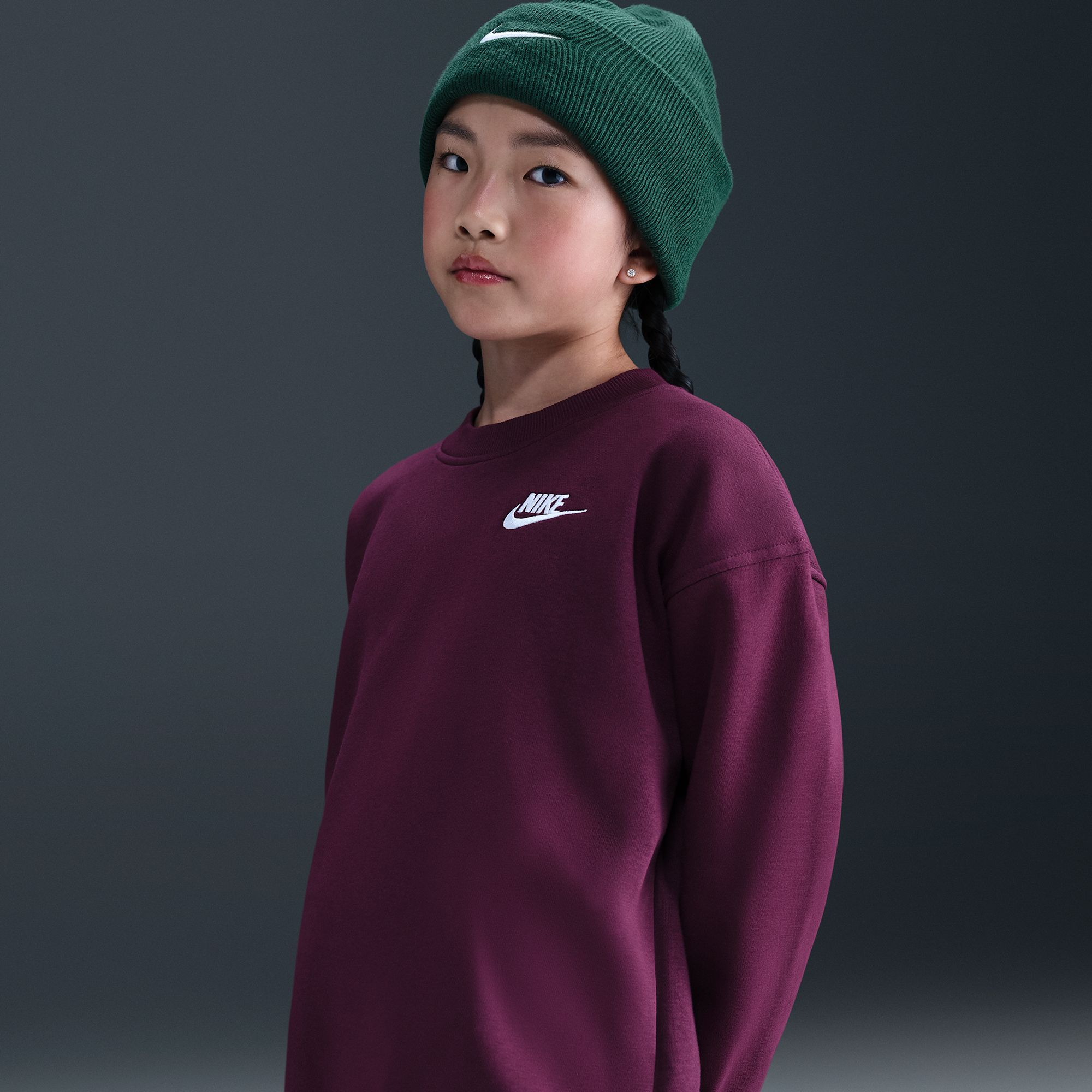 Nike Girls' Sportswear Club Fleece Oversized Sweatshirt product image