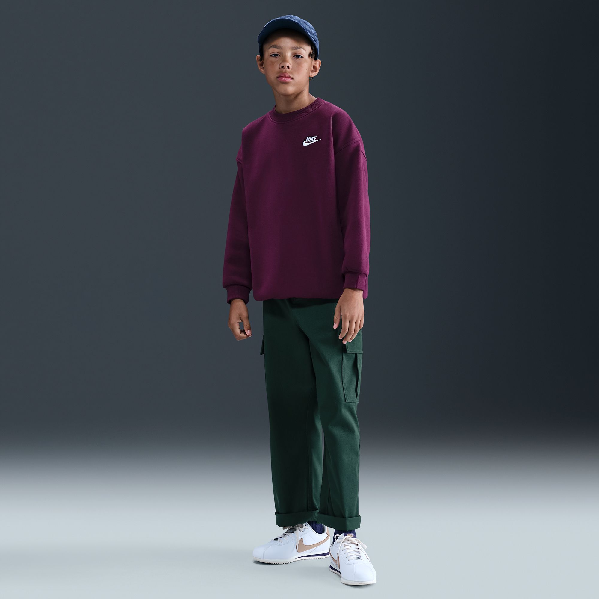 Nike Girls' Sportswear Club Fleece Oversized Sweatshirt product image