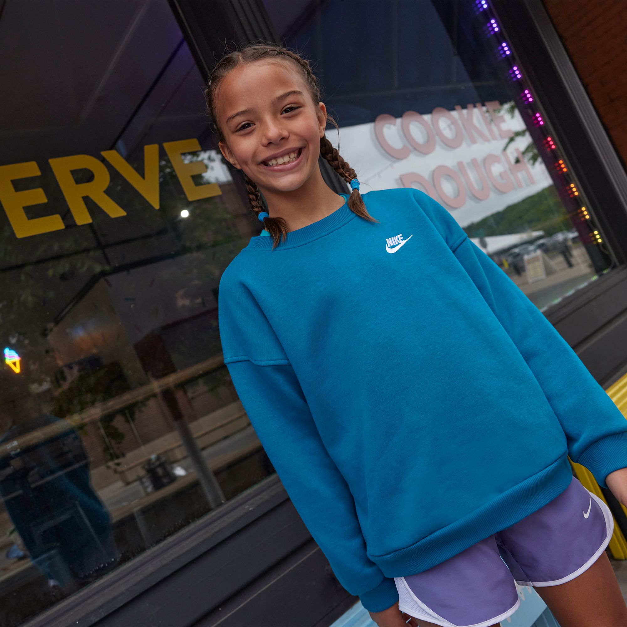 Nike Girls' Sportswear Club Fleece Oversized Sweatshirt product image