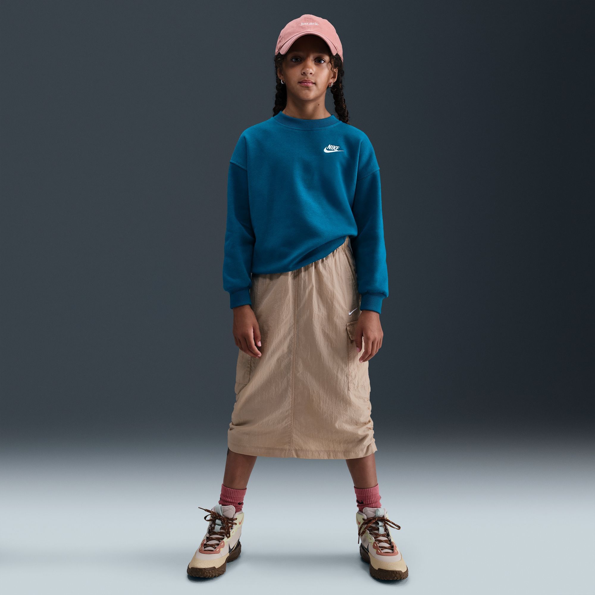 Nike Girls' Sportswear Club Fleece Oversized Sweatshirt product image