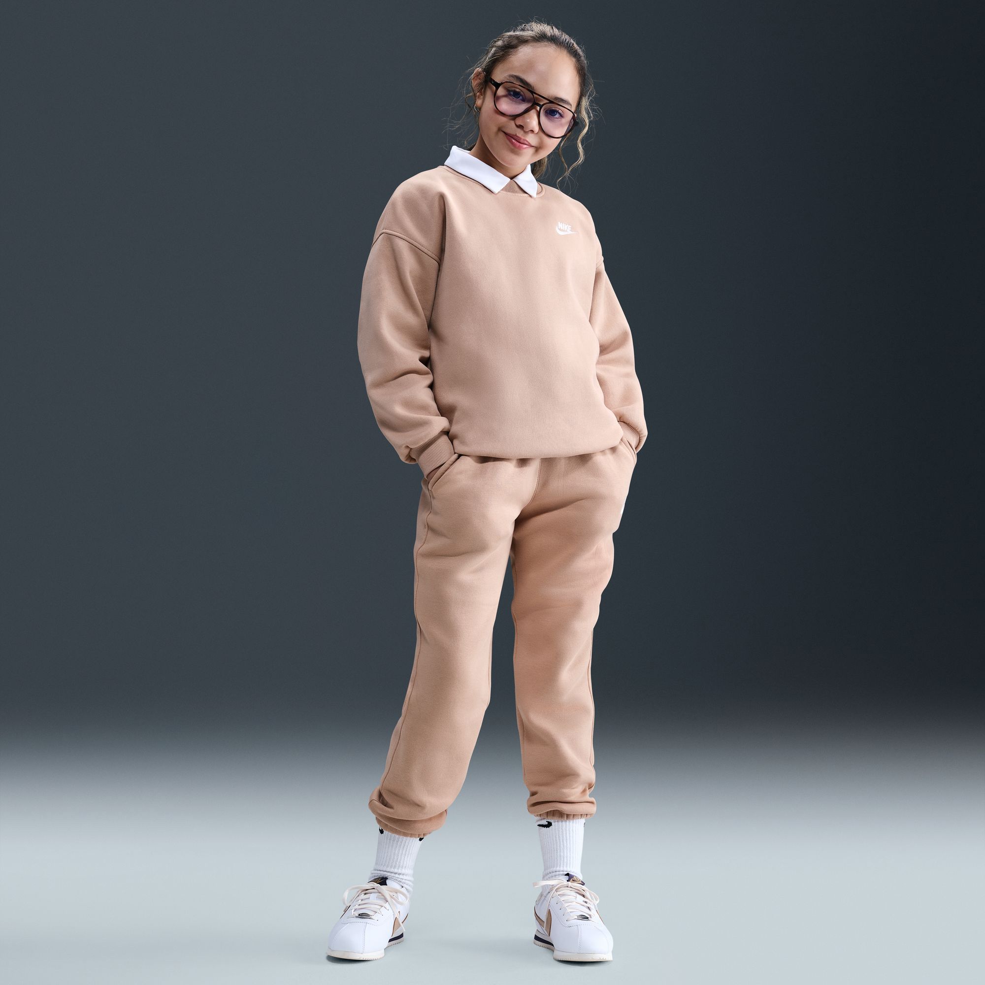 Nike Girls' Sportswear Club Fleece Oversized Sweatshirt product image