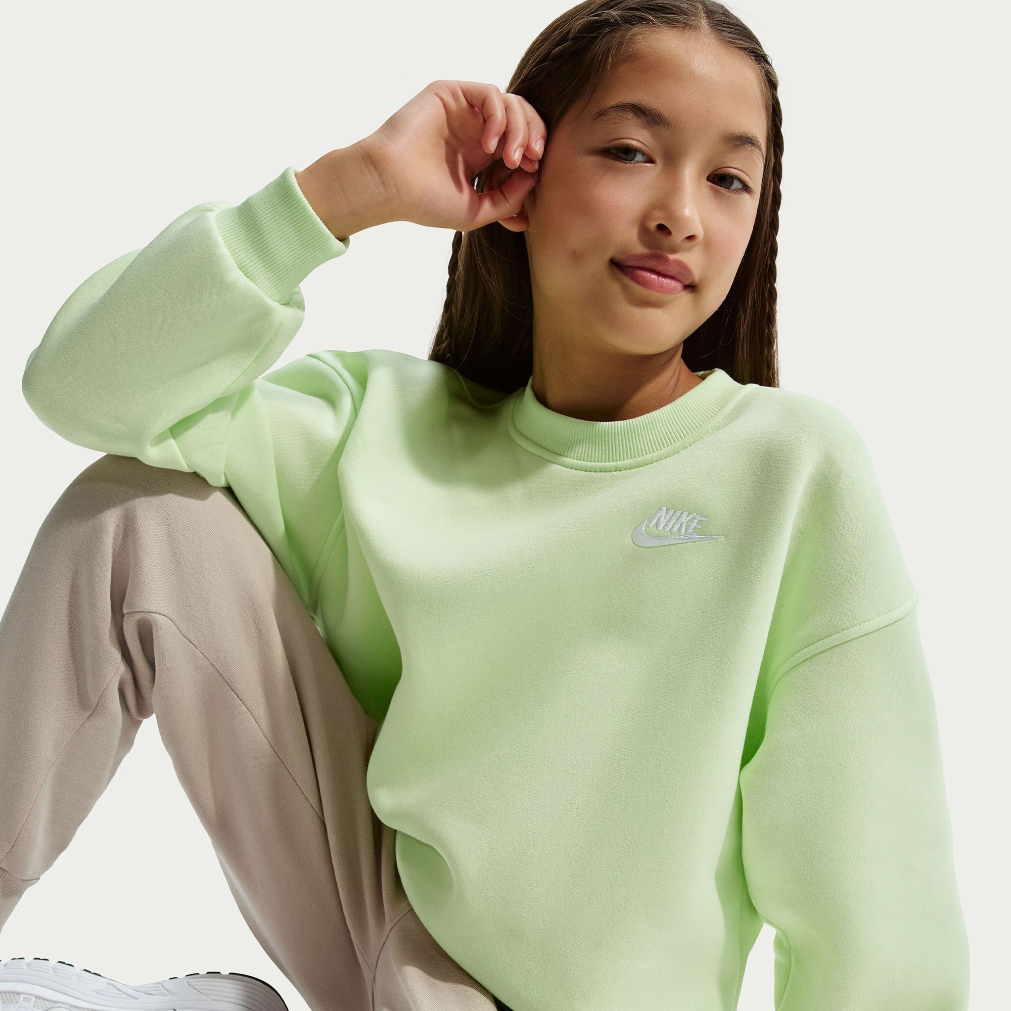 Nike Girls' Sportswear Club Fleece Oversized Sweatshirt product image