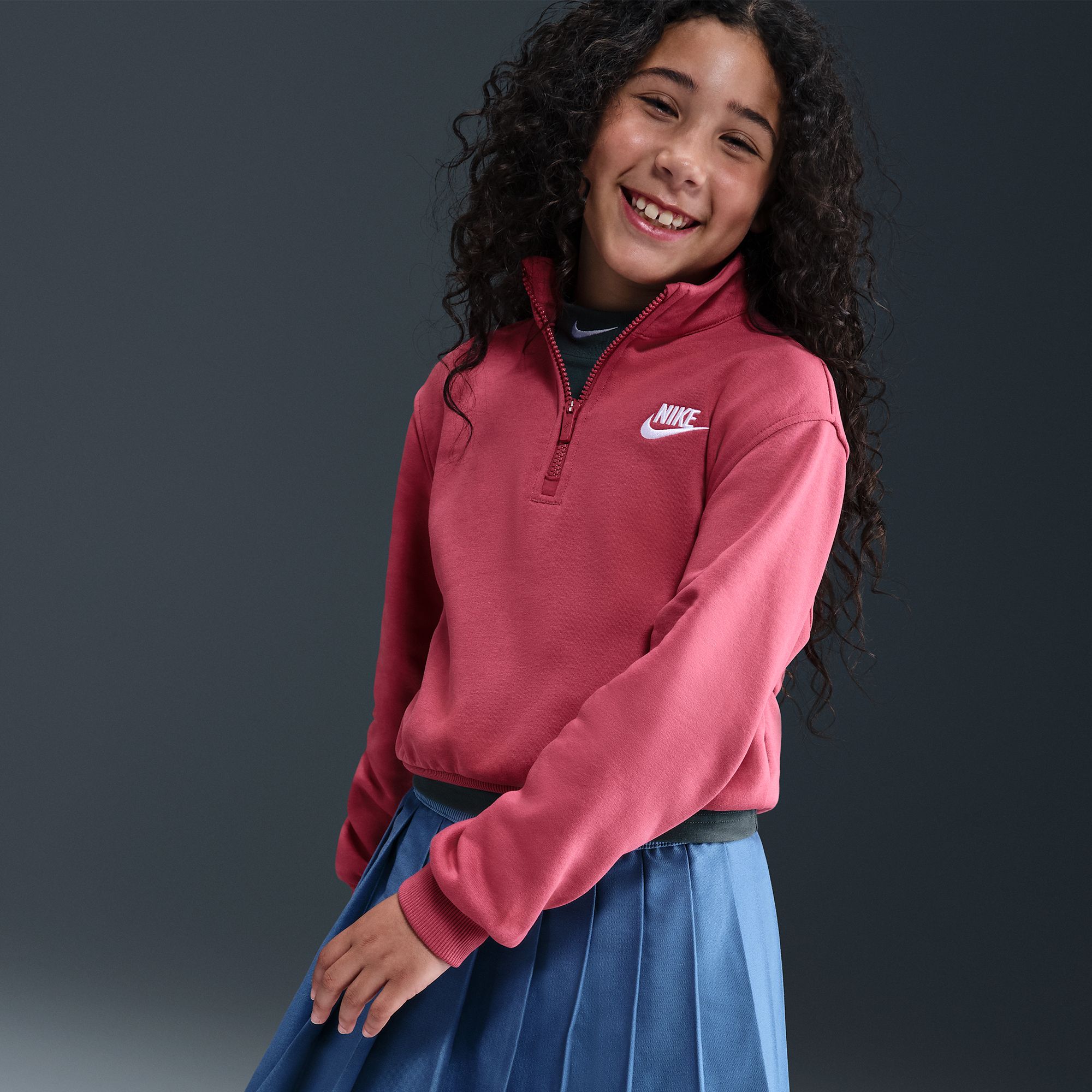 Nike Girls' 1/2-Zip Club Fleece Pullover product image