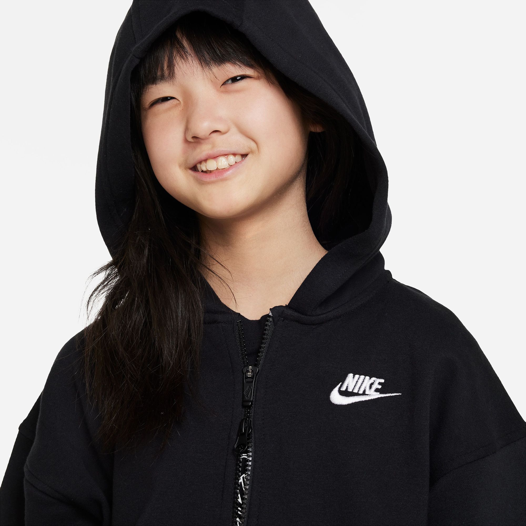 Nike Girls' Sportswear Club Fleece Oversized Full-Zip Hoodie product image