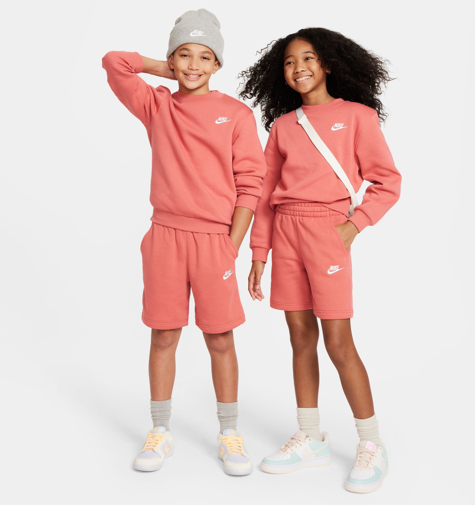Girls' Big Kids' Nike Club French Terry Shorts