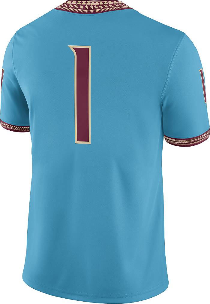 Men's Nike #1 Turquoise Florida State Seminoles Heritage Game Jersey Size: Small