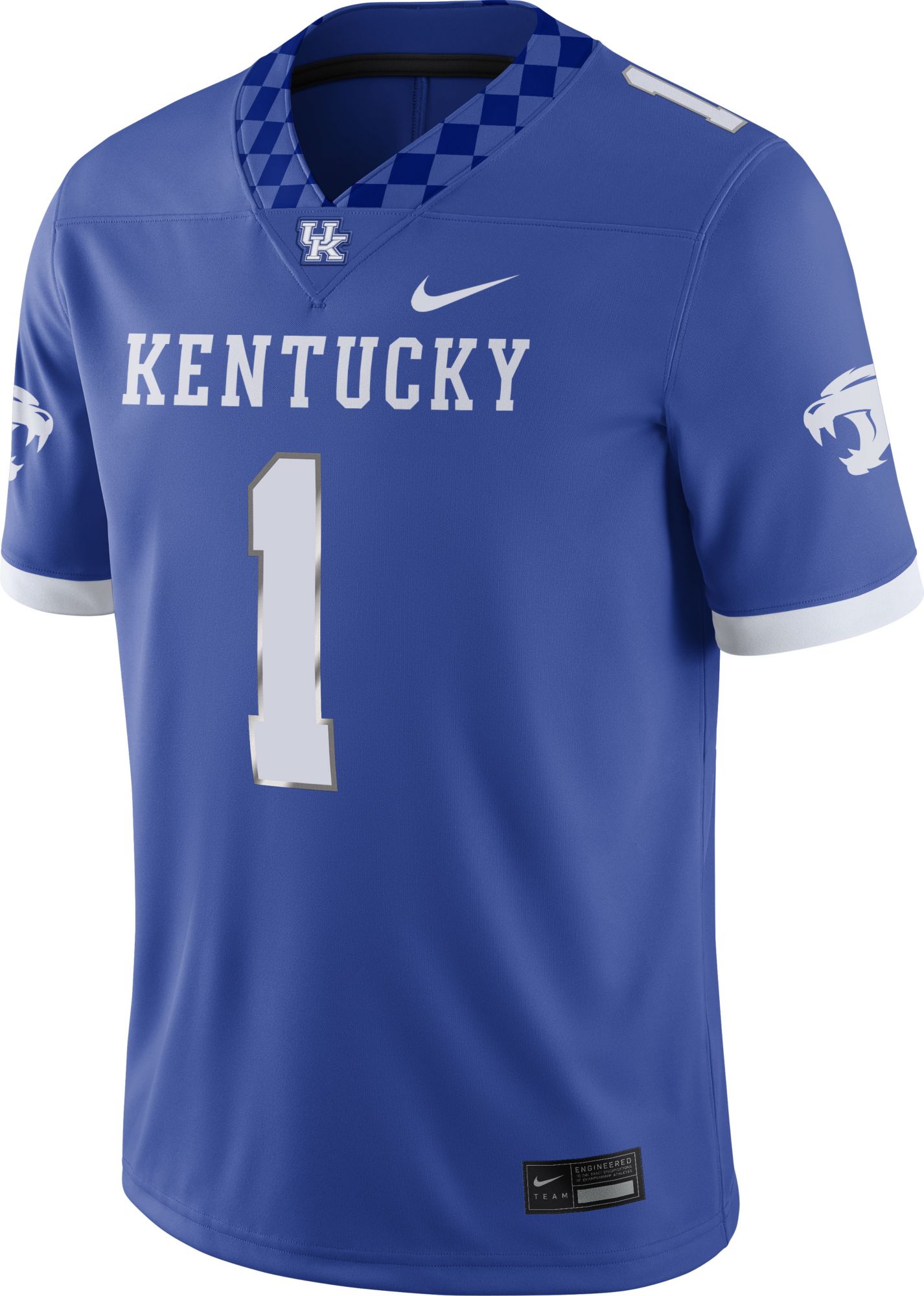 Nike Men's Kentucky Wildcats #1 Blue Dri-FIT Home Game Football Jersey product image