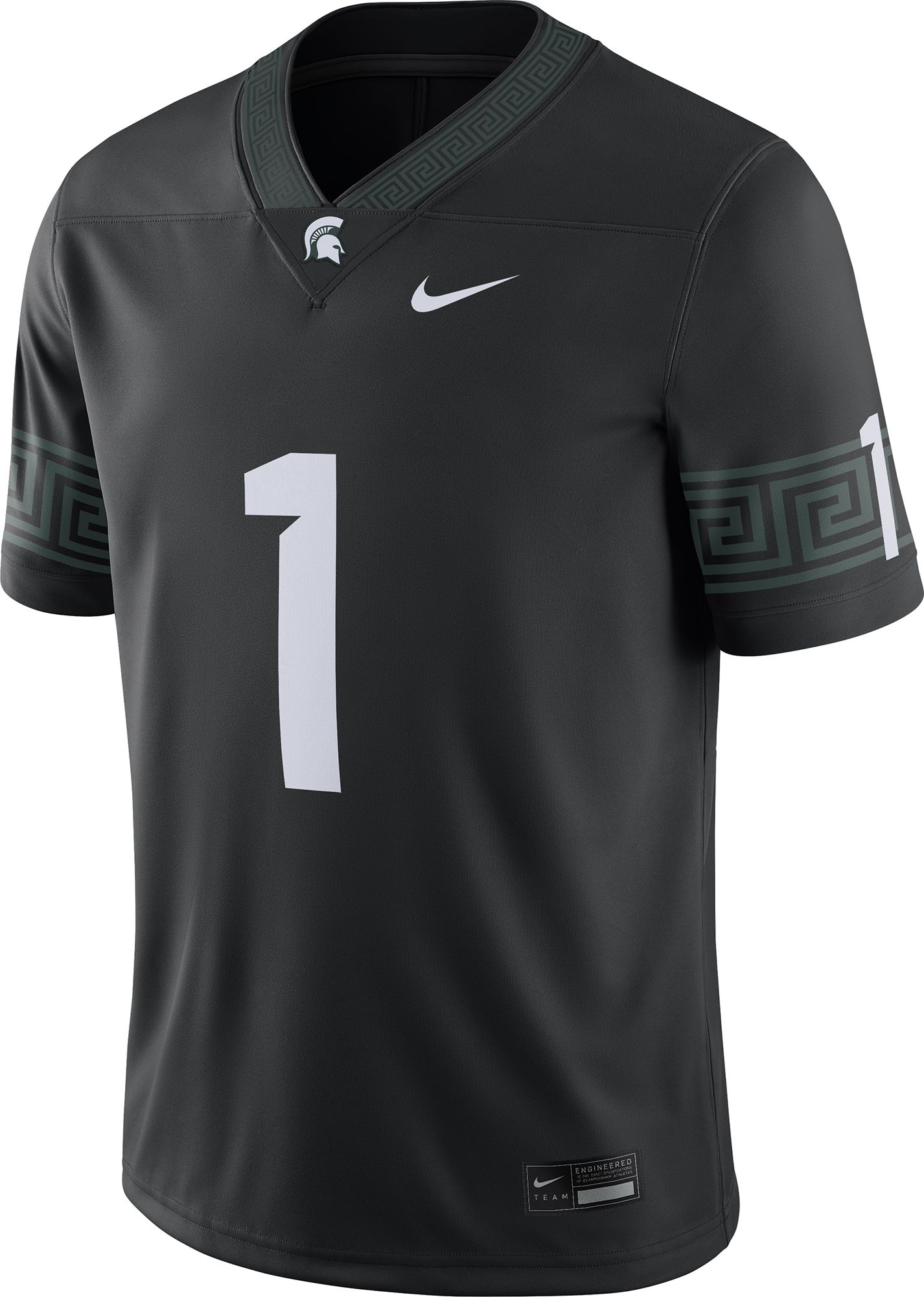 Nike Men's Michigan State Spartans #1 Black Alternate Dri-FIT Game Football Jersey