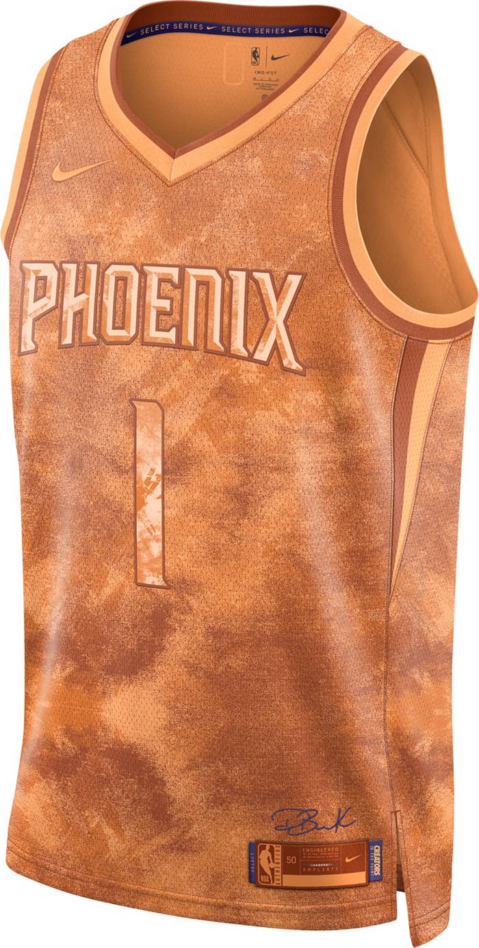 Devin Booker Phoenix Suns 2023 Select Series Nike Men's Dri-Fit NBA Swingman Jersey in Orange, Size: Medium | FD6233-860