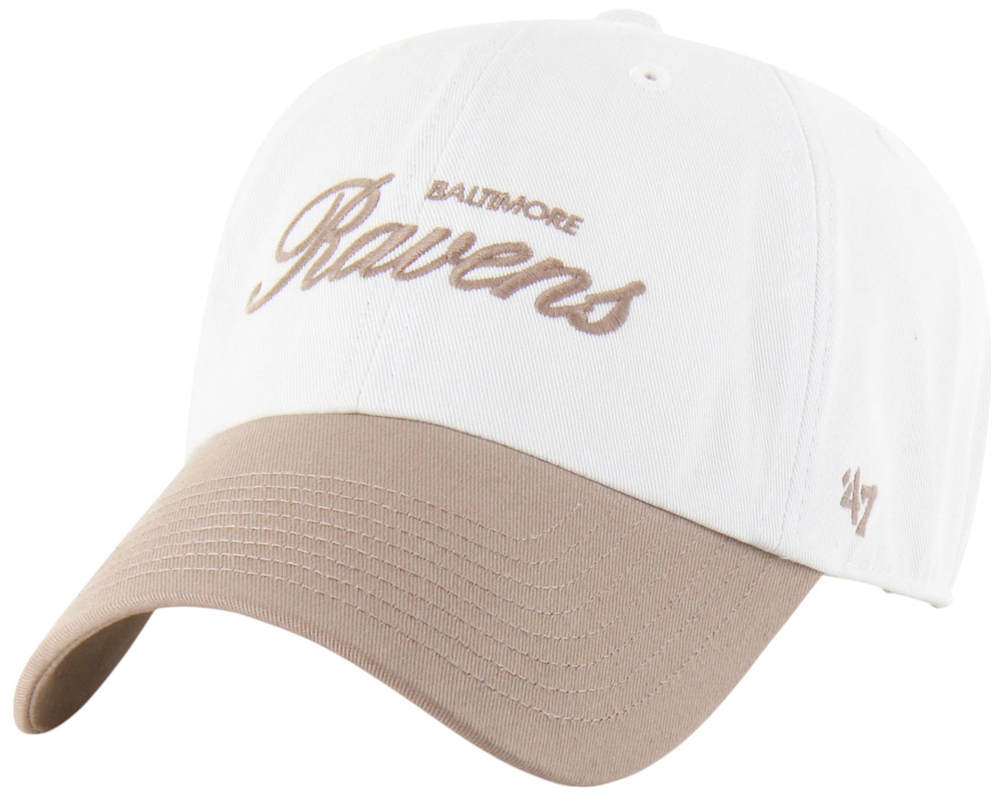 '47 Adult Baltimore Ravens Sandstone Foundational 2-Tone Beige Clean Up Adjustable Hat product image