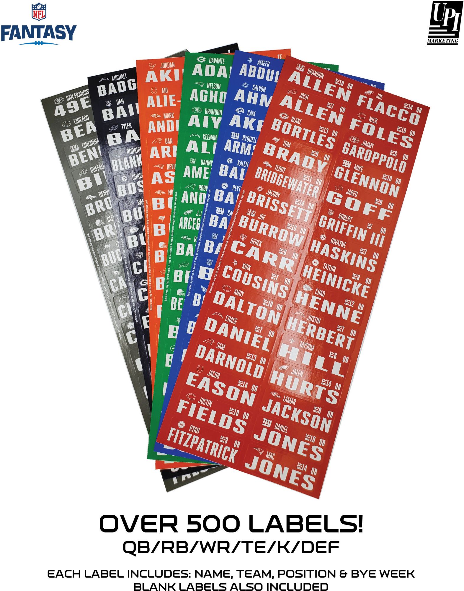 UPI Marketing 2021 NFL Fantasy Football Draft Kit product image