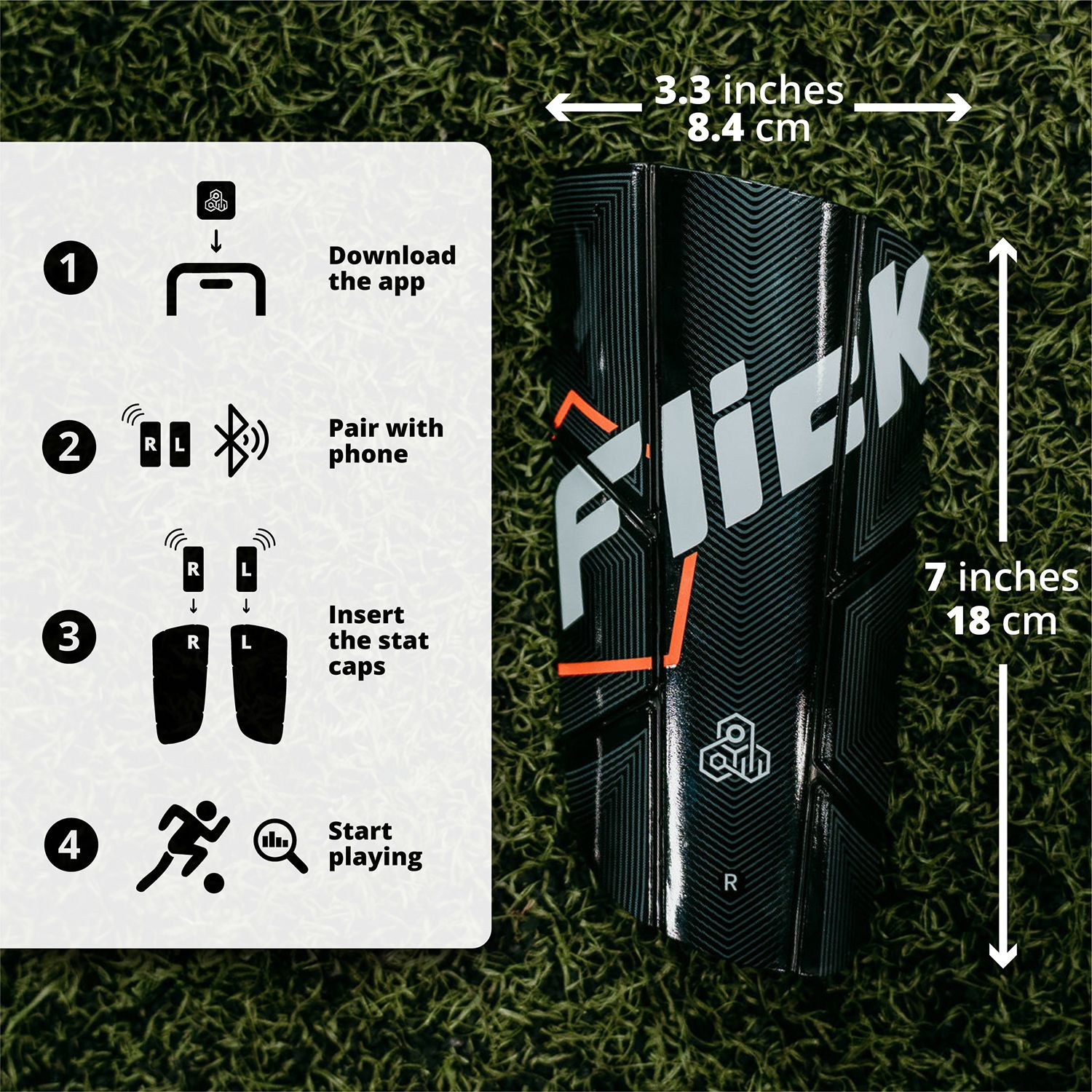 Flick Smart Soccer Tracker w/ Shin Guards product image