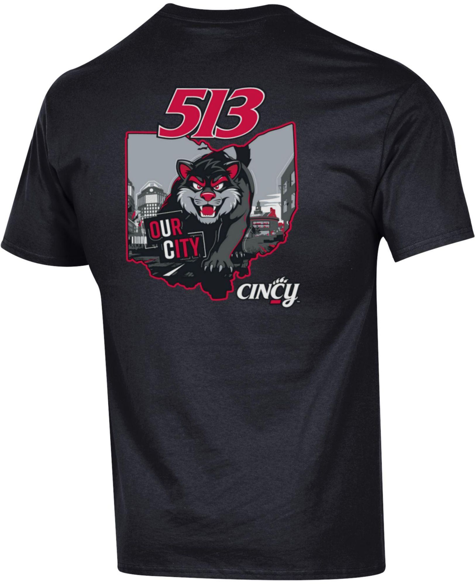 Champion Men's Cincinnati Bearcats Black '513 Day' T-Shirt product image