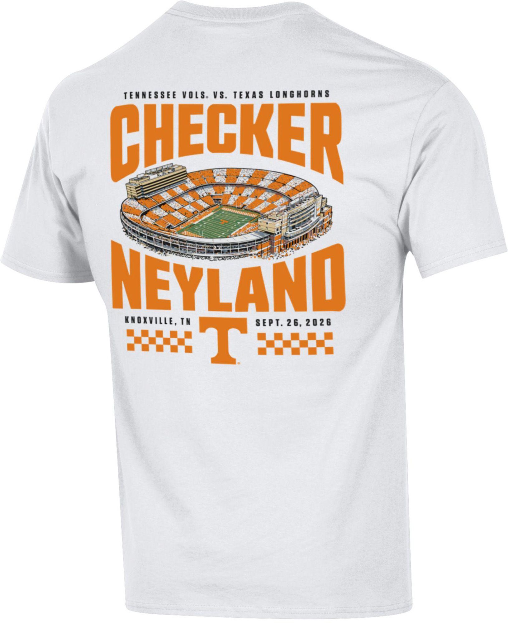 Champion Adult Tennessee Volunteers vs. Texas Longhorns Checker Neyland Stadium T-Shirt product image