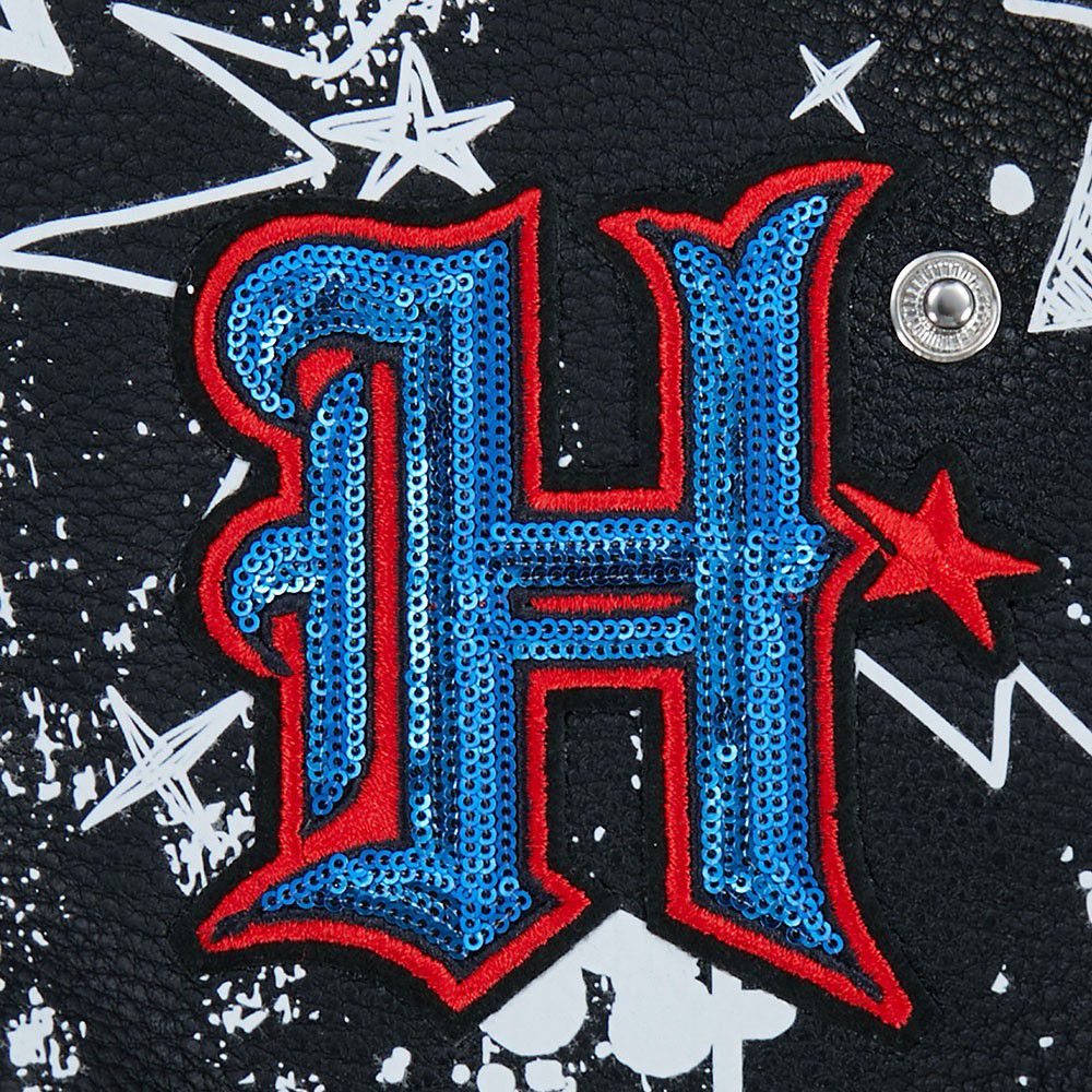 Pro Standard Women's Houston Texans Black Sketchbook Full-Zip Leather Jacket product image