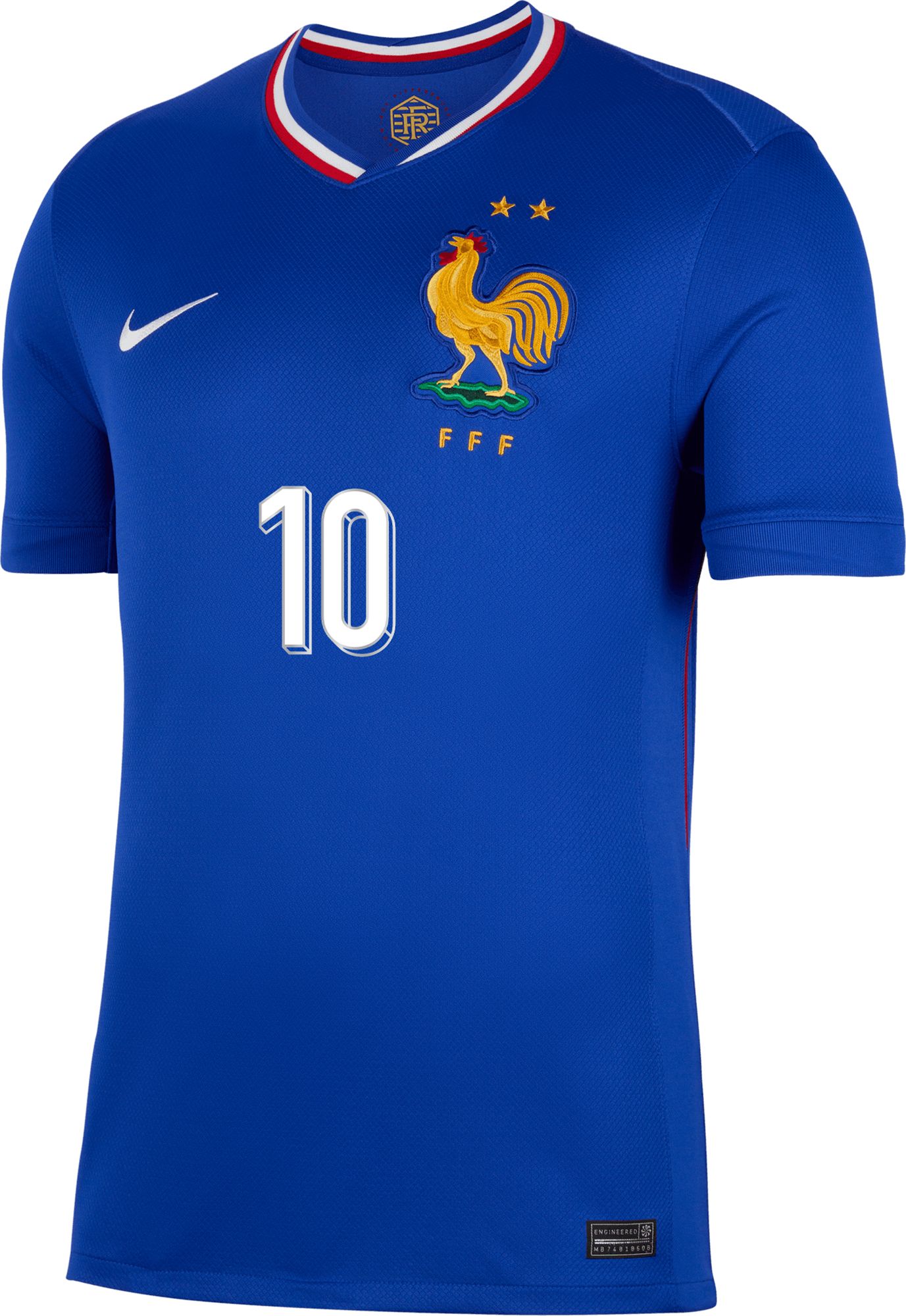 Nike Adult France Kylian Mbappé #10 2024 Home Replica Jersey product image