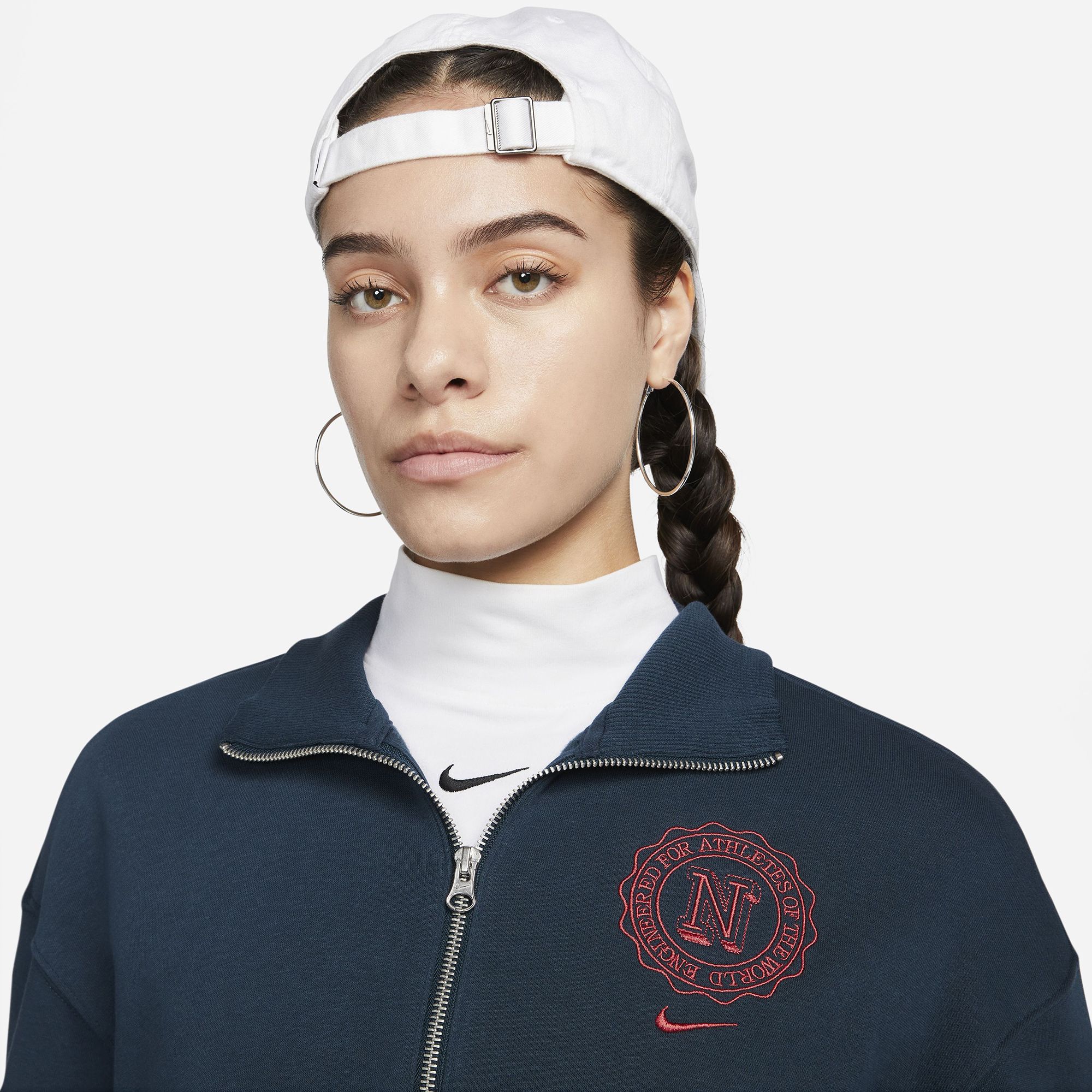 Nike Women's Sportswear Phoenix Fleece Oversized 1/2-Zip Crop Sweatshirt product image