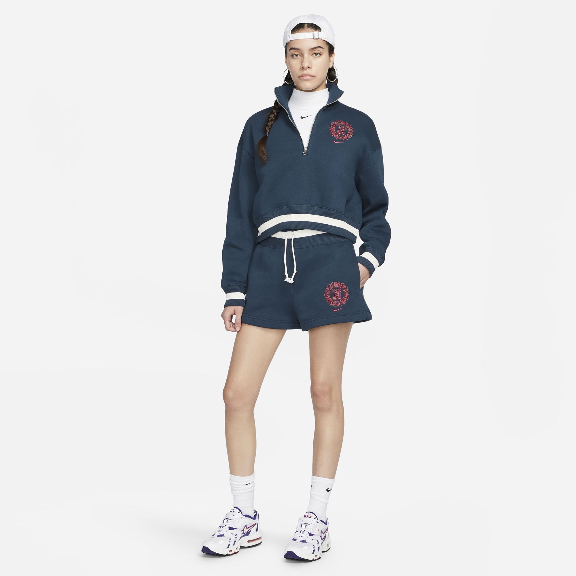 Nike Women's Sportswear Phoenix Fleece Oversized 1/2-Zip Crop Sweatshirt product image