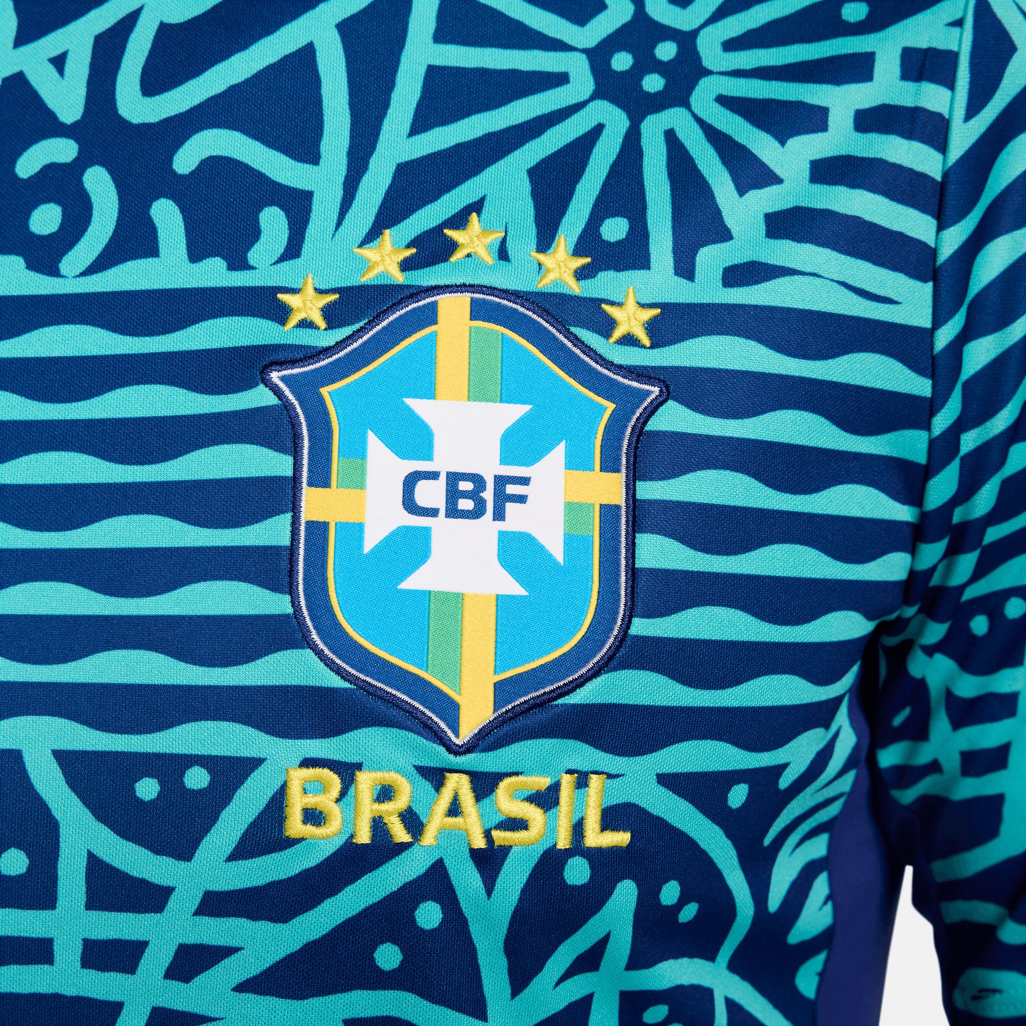 Nike Adult Brazil 2024 Teal Prematch Jersey product image