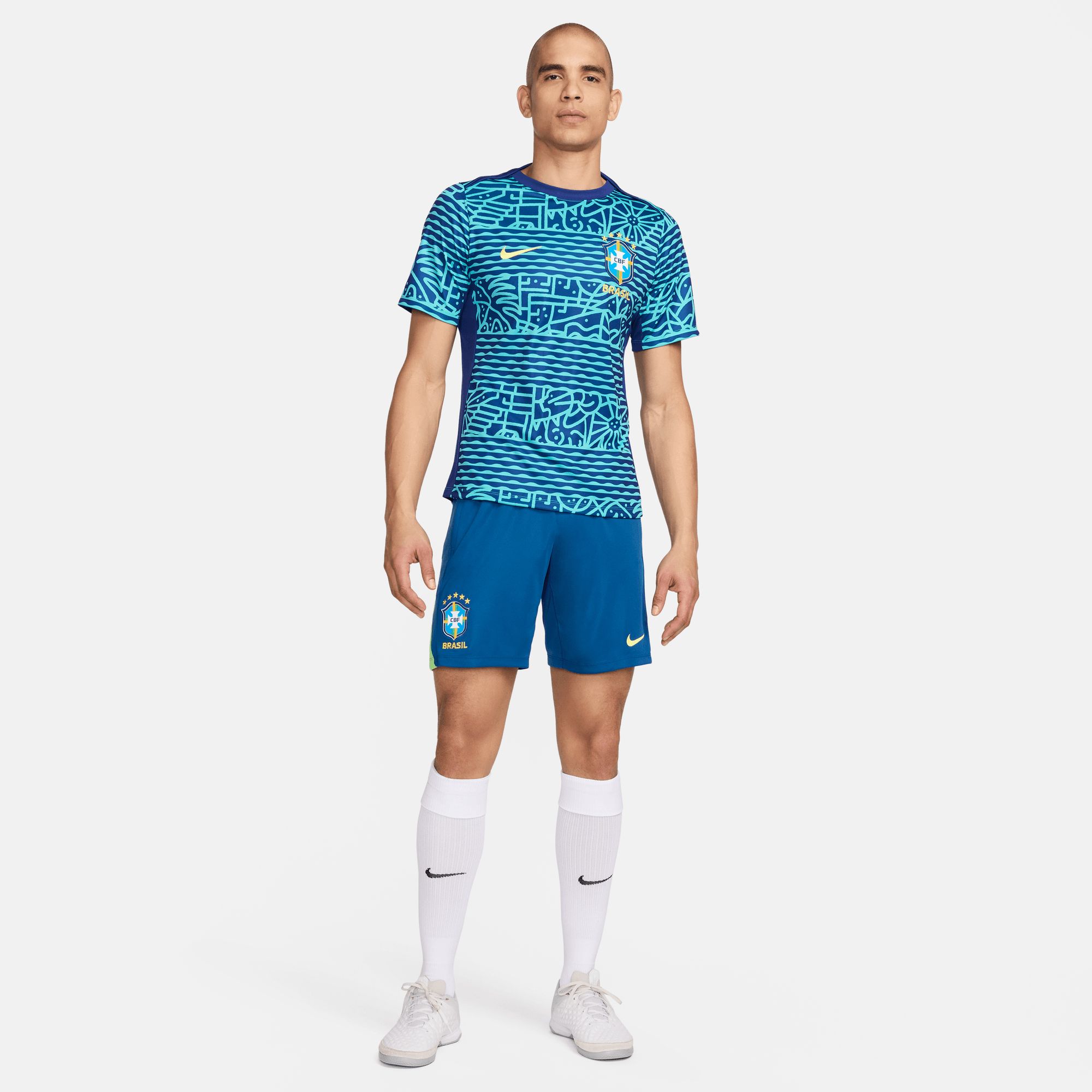 Nike Adult Brazil 2024 Teal Prematch Jersey product image