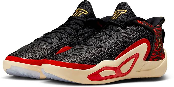 Jordan Kids' Grade School Tatum 1 Basketball Shoes, Boys', Size 6, Black/Gold/Red