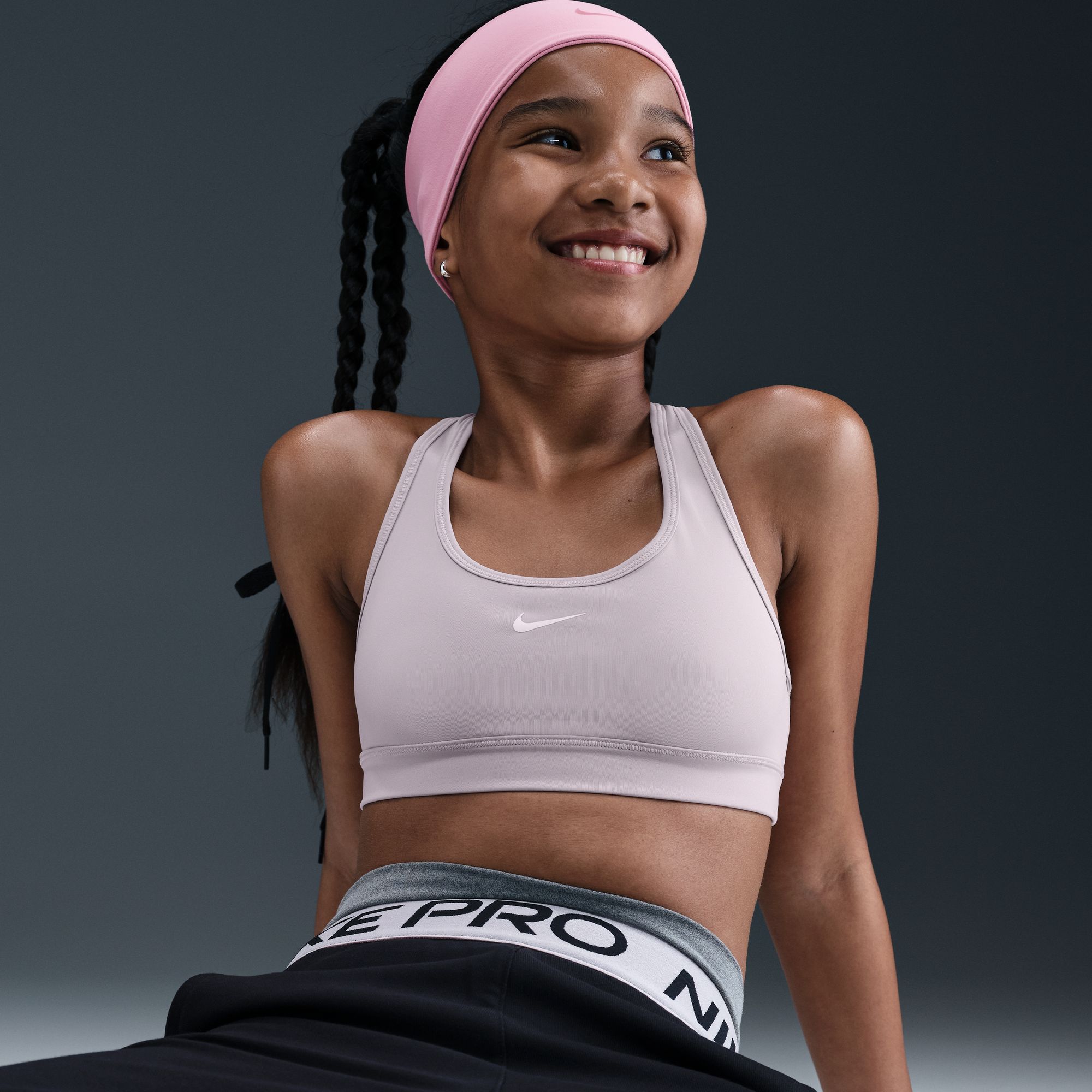 Nike Girls' Pro Dri-FIT Swoosh Sports Bra product image