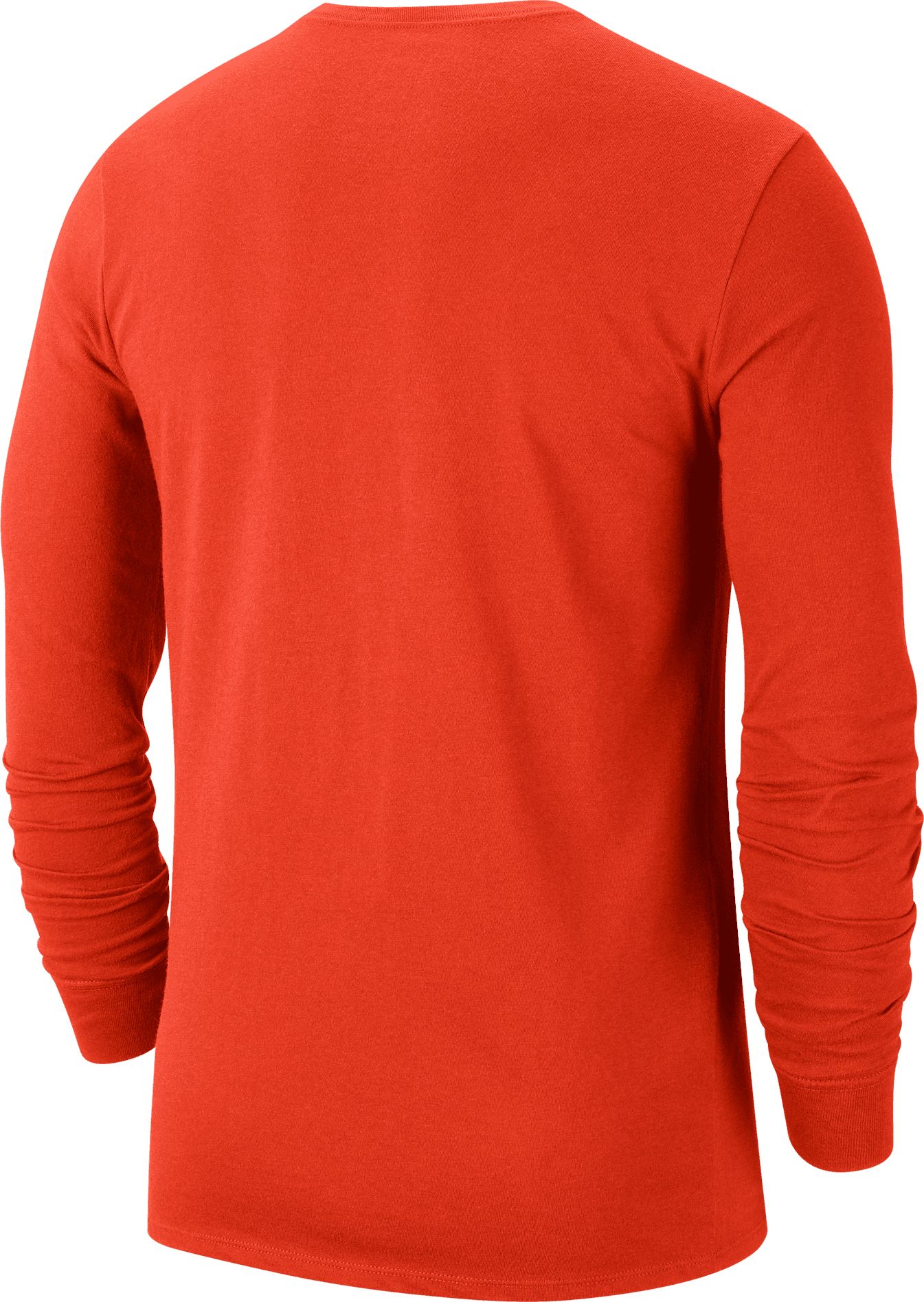 Nike Men's Virginia Cavaliers Orange Cotton Varsity Game Long Sleeve T-Shirt