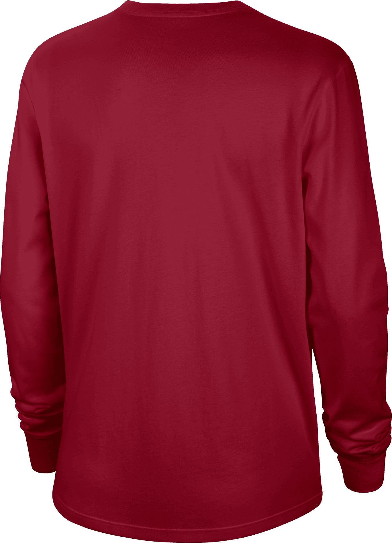 Nike Women's Arkansas Razorbacks Cardinal Cotton Letterman Long Sleeve T-Shirt