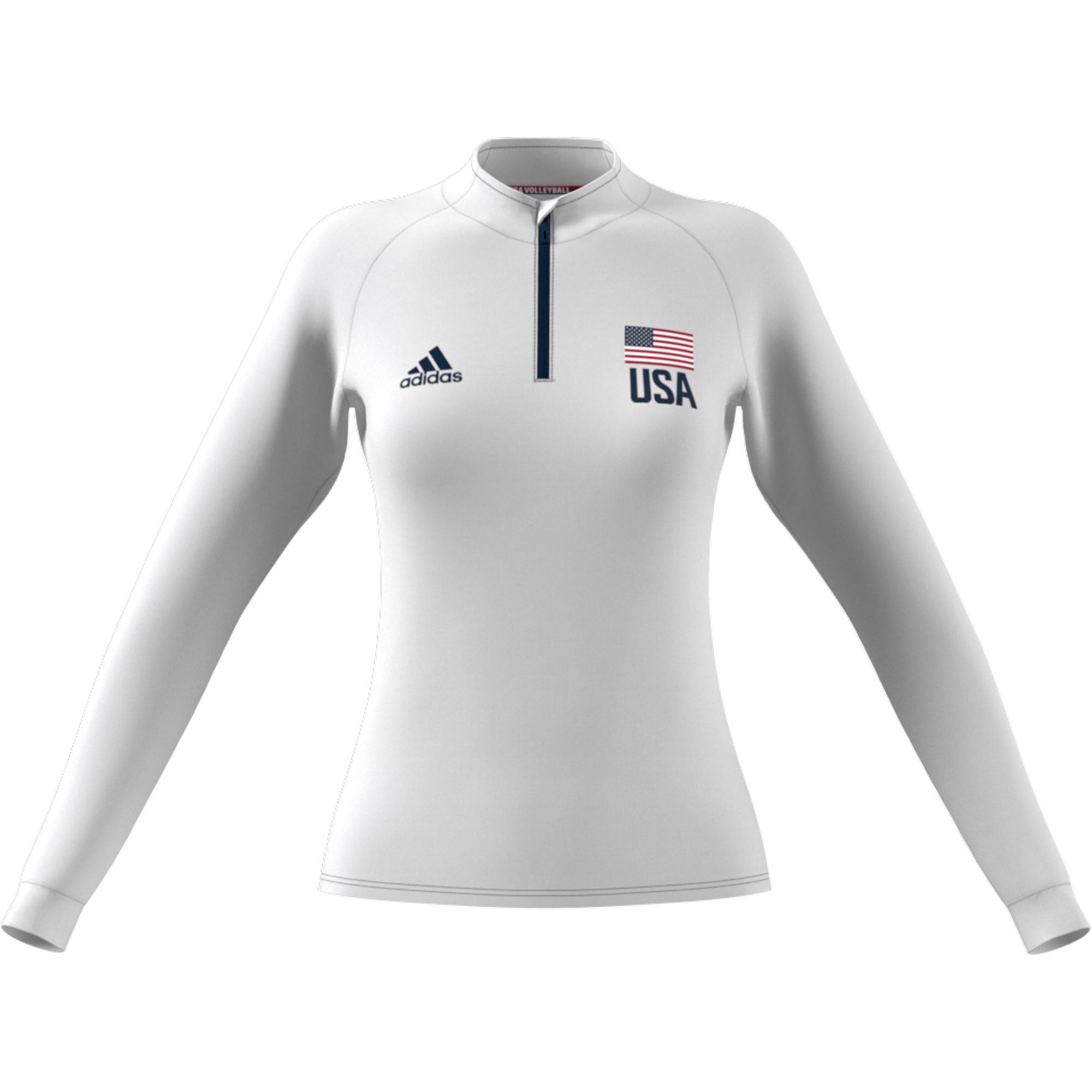 Adidas Women s USA Volleyball Aeroready 1 4 Zip Jersey Connecticut Post Mall