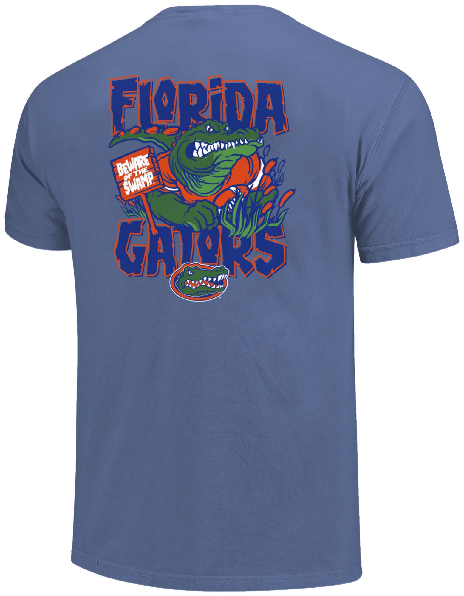 Image One Men's Florida Gators Blue Beware Gator Cartoon Short Sleeve T-Shirt product image