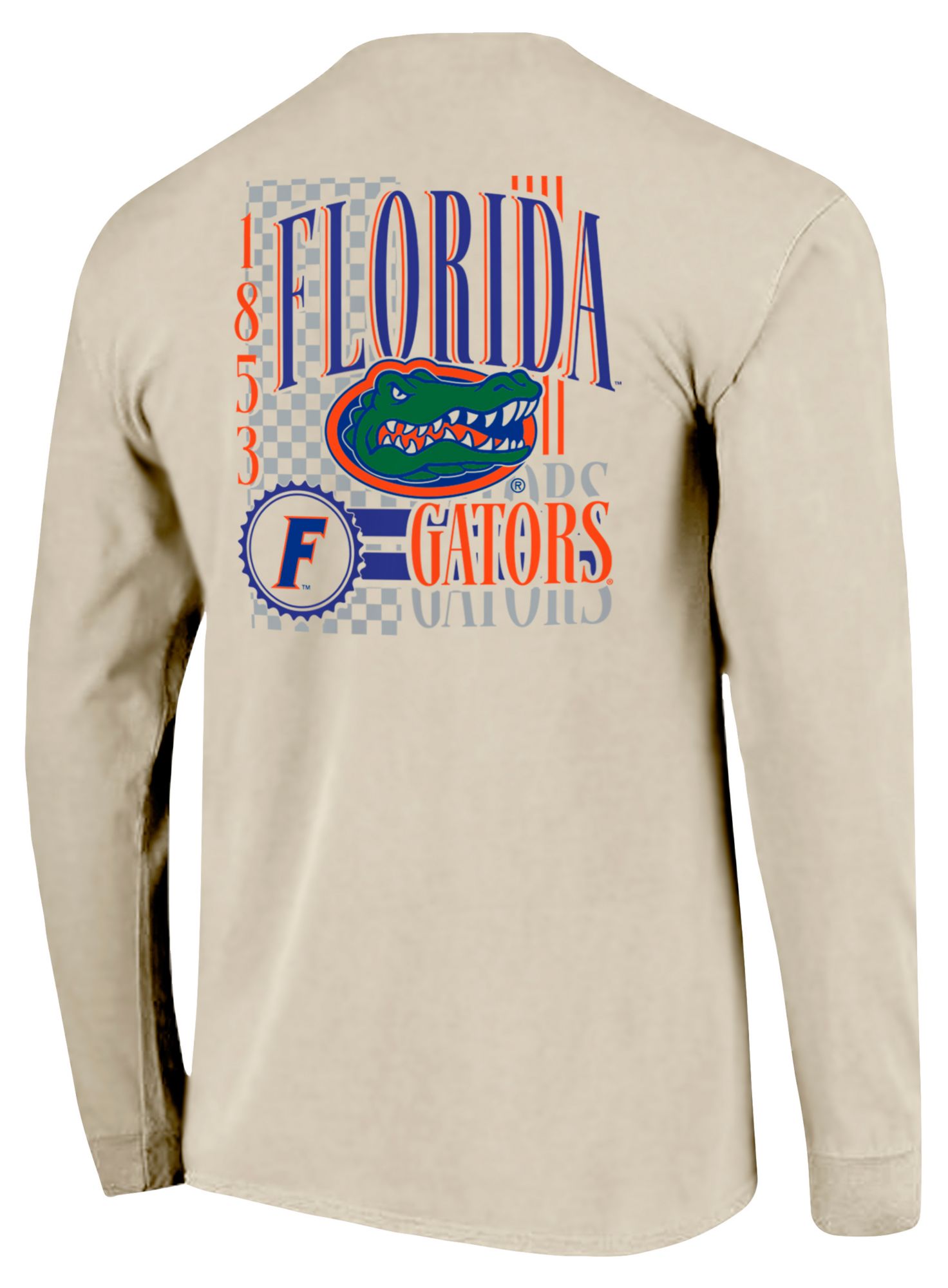 Image One Men's Florida Gators Ivory IV 90s Print Long Sleeve T-Shirt product image