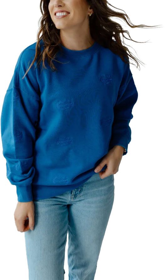 Gameday Social Women's Florida Gators Royal Blue Lantern Crew Pullover Sweatshirt product image