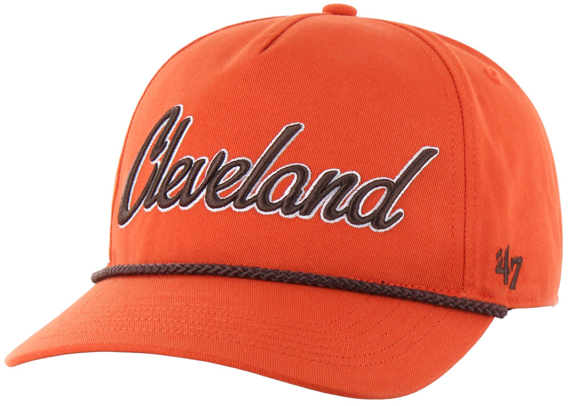 '47 Men's Cleveland Browns Overhand Hitch Orange Throwback Adjustable Hat product image