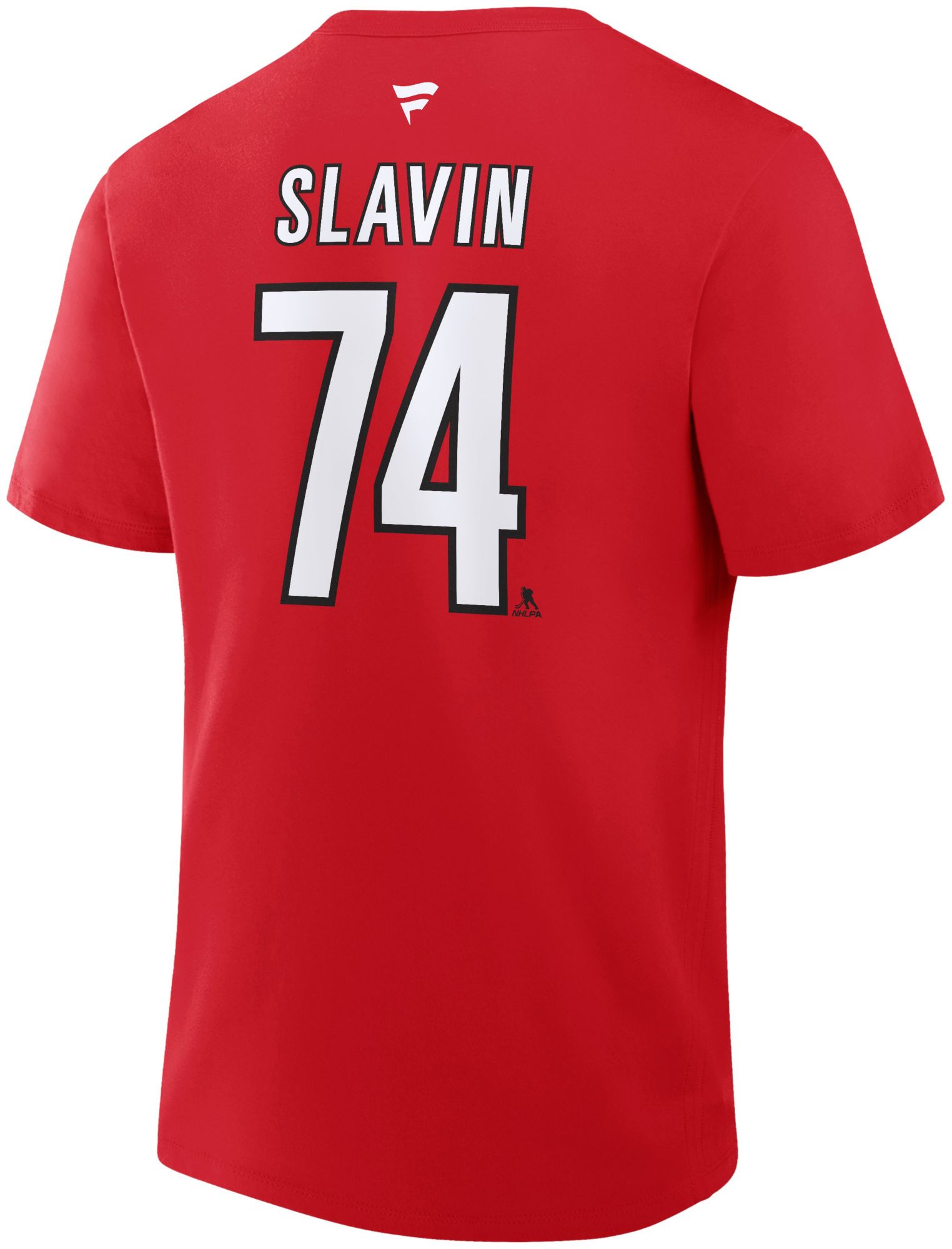 NHL Men's Carolina Hurricanes Jaccob Slavin #74 Athletic Red Home T-Shirt product image
