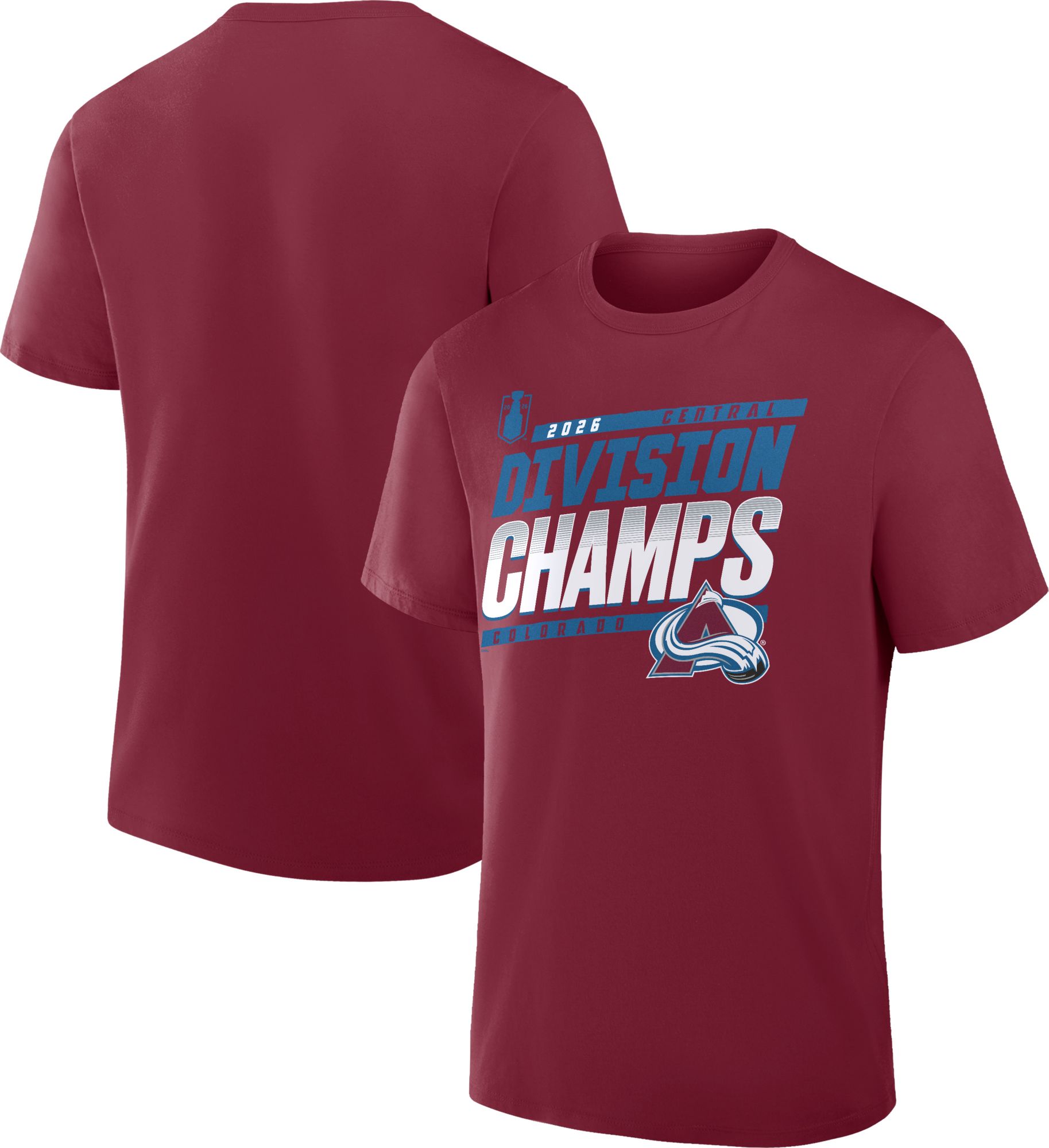 NHL Adult Colorado Avalanche 2026 Central Division Champions Maroon Locker Room T-Shirt product image