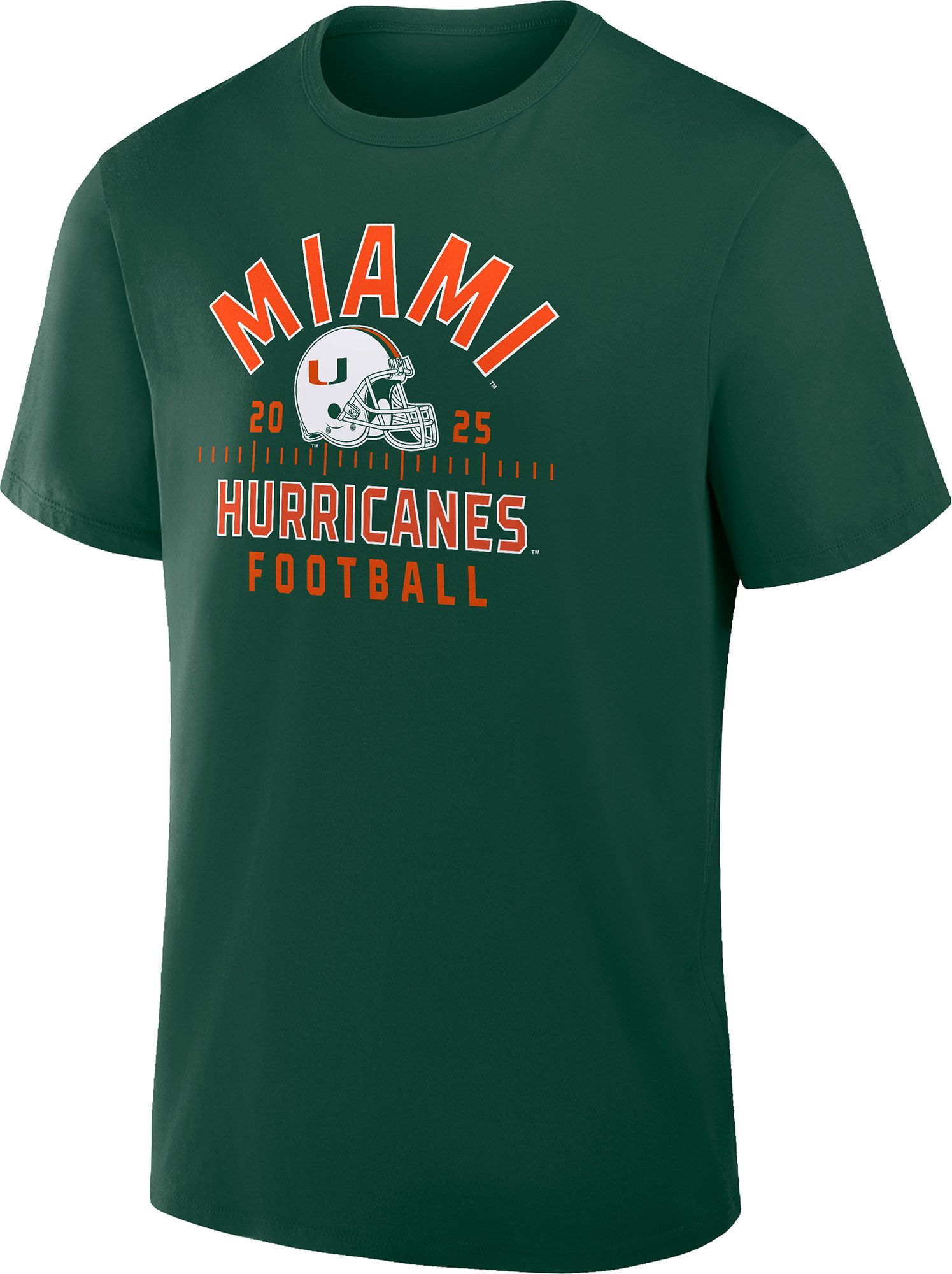 NCAA Men's Miami Hurricanes Dark Green Football Schedule 2025 T-Shirt product image
