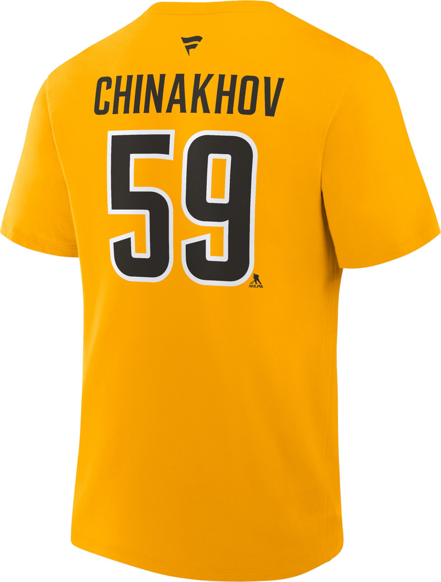 NHL Men's Pittsburgh Penguins Yellow Gold Egor Chinakhov #59 Alternate T-Shirt product image